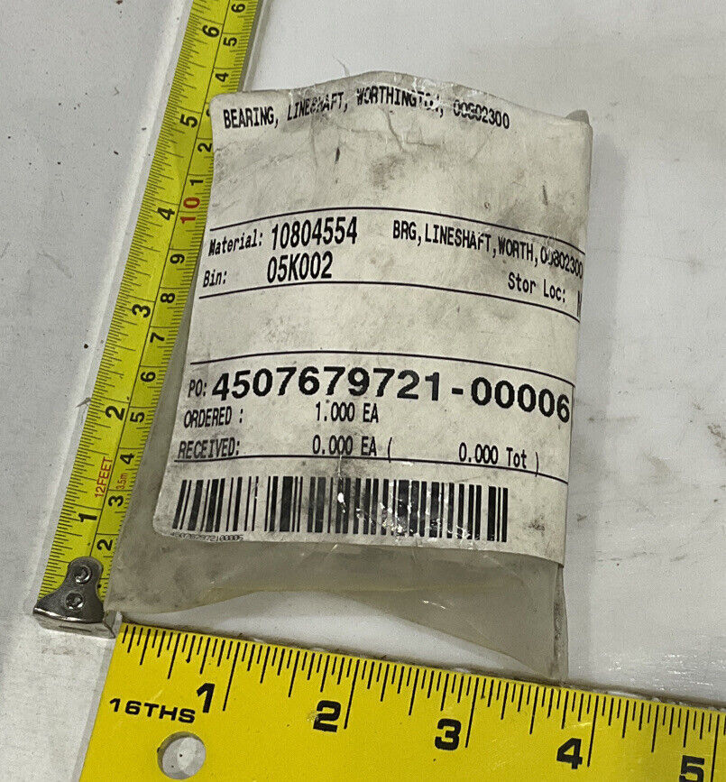 WORTHINGTON 00802300 LINESHAFT BEARING 678