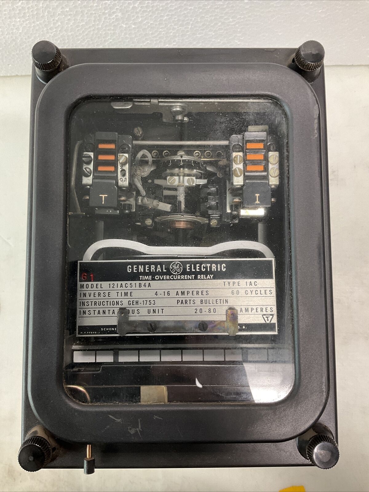 GENERAL ELECTRIC 12IAC51B4A TIME OVERCURRENT RELAY 222