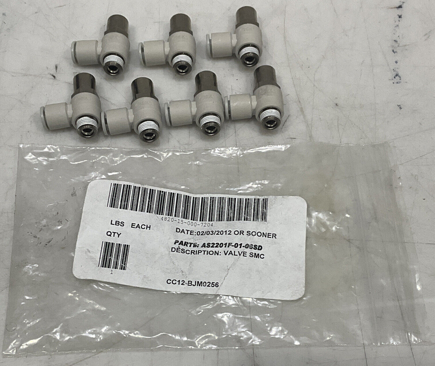 SMC AS2201F-01-06SD VALVE LOT OF 7 U3S