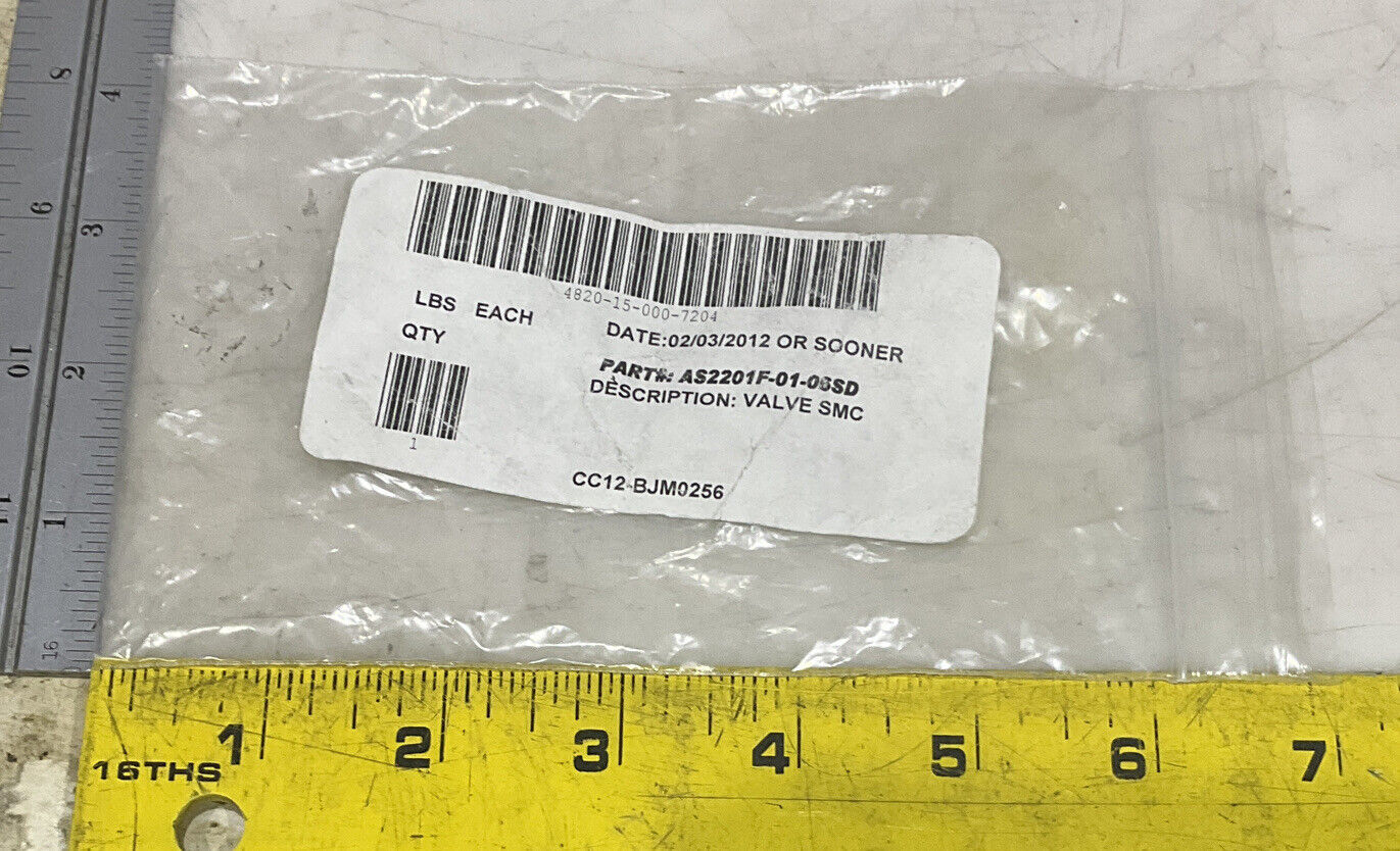 SMC AS2201F-01-06SD VALVE LOT OF 7 U3S