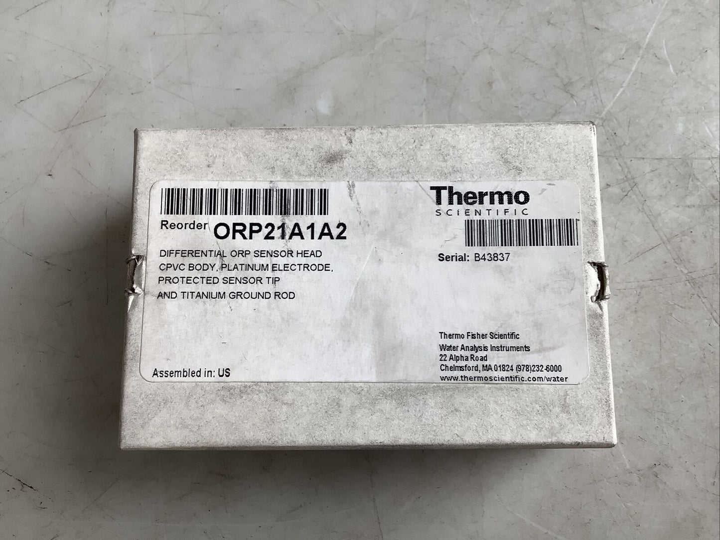 THERMO SCIENTIFIC ORP21A1A2 ORP SENSOR HEAD CPVC BODY 476