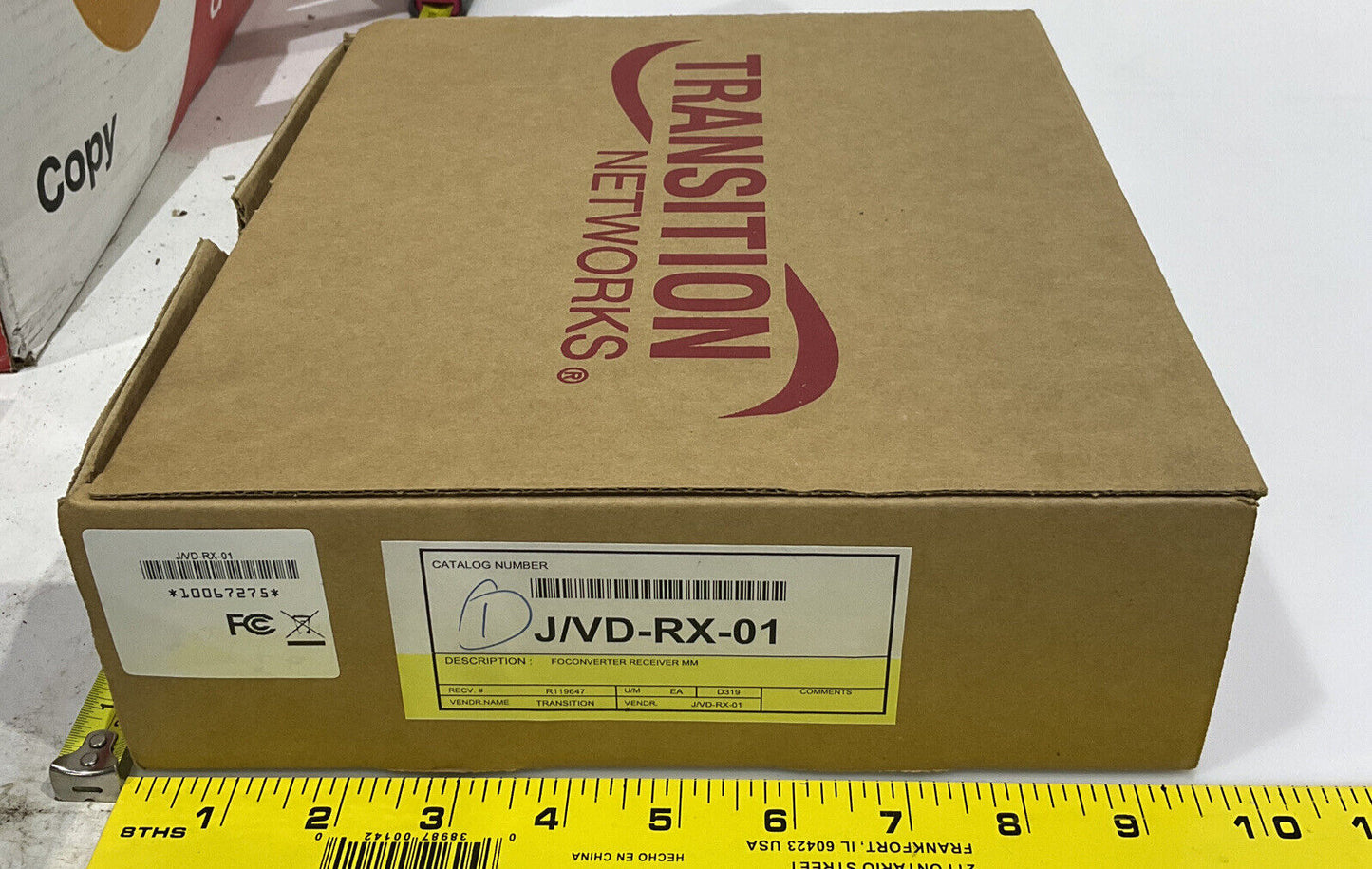 TRANSITION NETWORKS J/VD-RX-01 ANALOG VIDEO TO FIBER MEDIA CONVERTER TWD