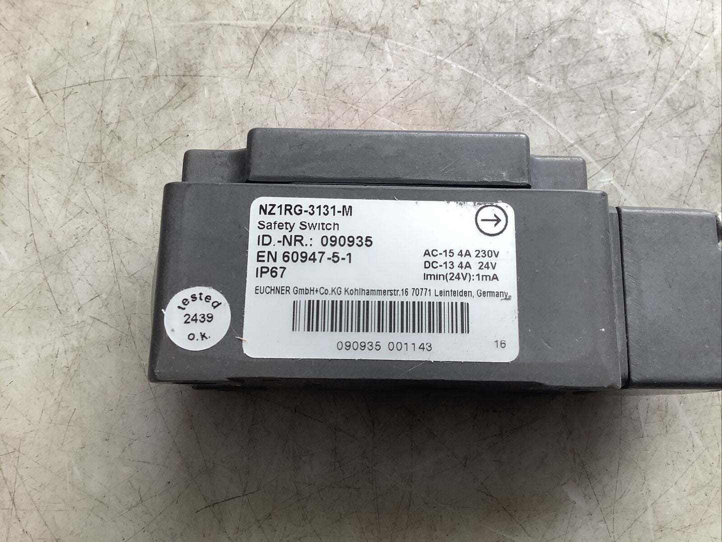 EUCHNER NZ1RG-3131-M SAFETY SWITCH 999
