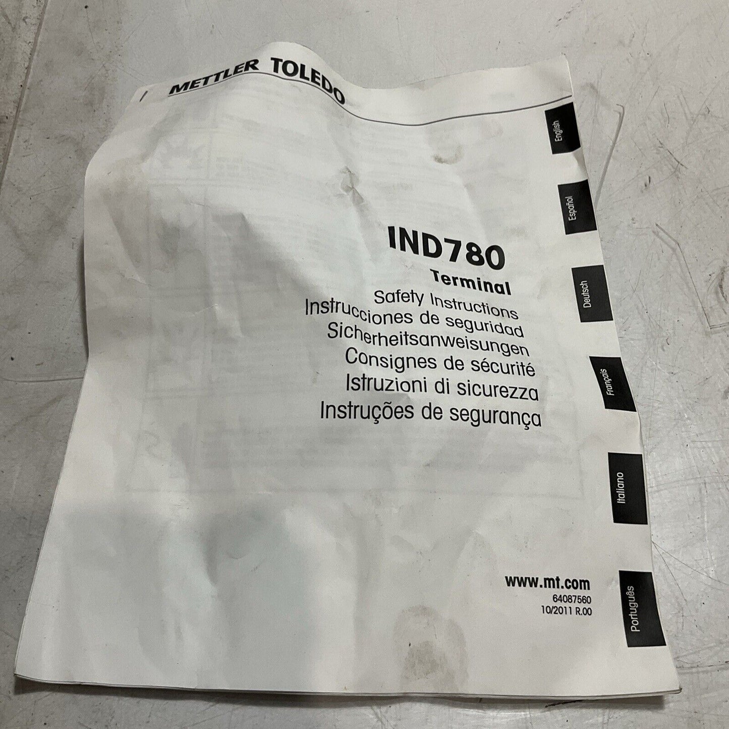MITTER TOLEDO IND780 6405780 HARSH ADVANCE PARTS FOR WAITING TERMINAL 554