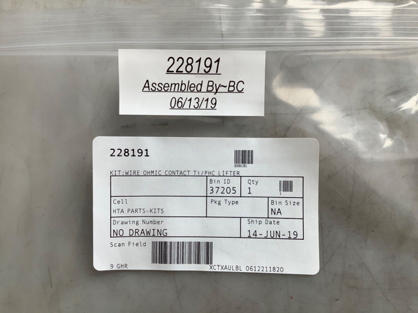 HYPERTHERM 228191 123944 WIRE OHMIC CONTACT TI/PHC LIFTER KIT 222