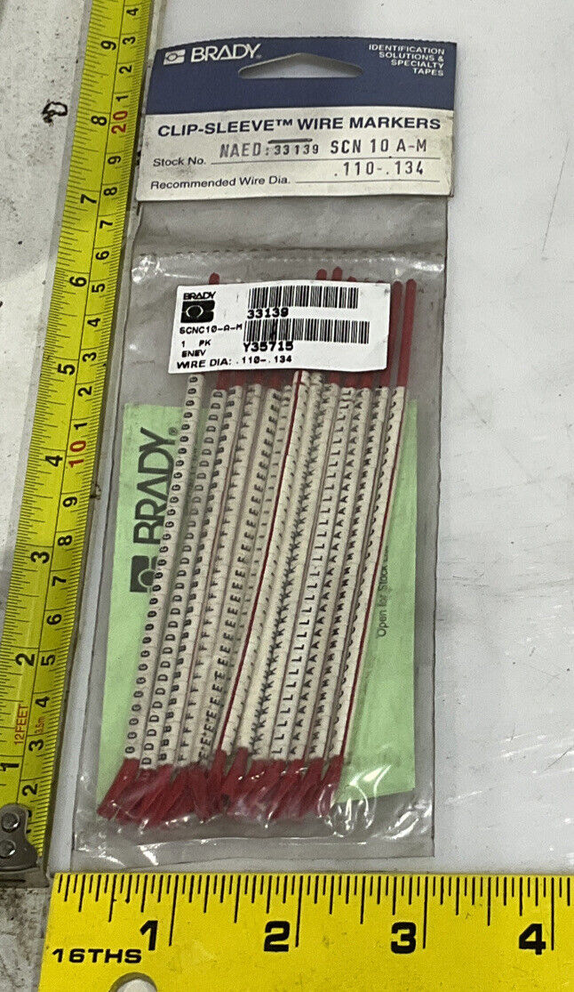 BRADY SCNC 10-A-M CLIP-SLEEVE WIRE MARKERS LOT OF 3 476