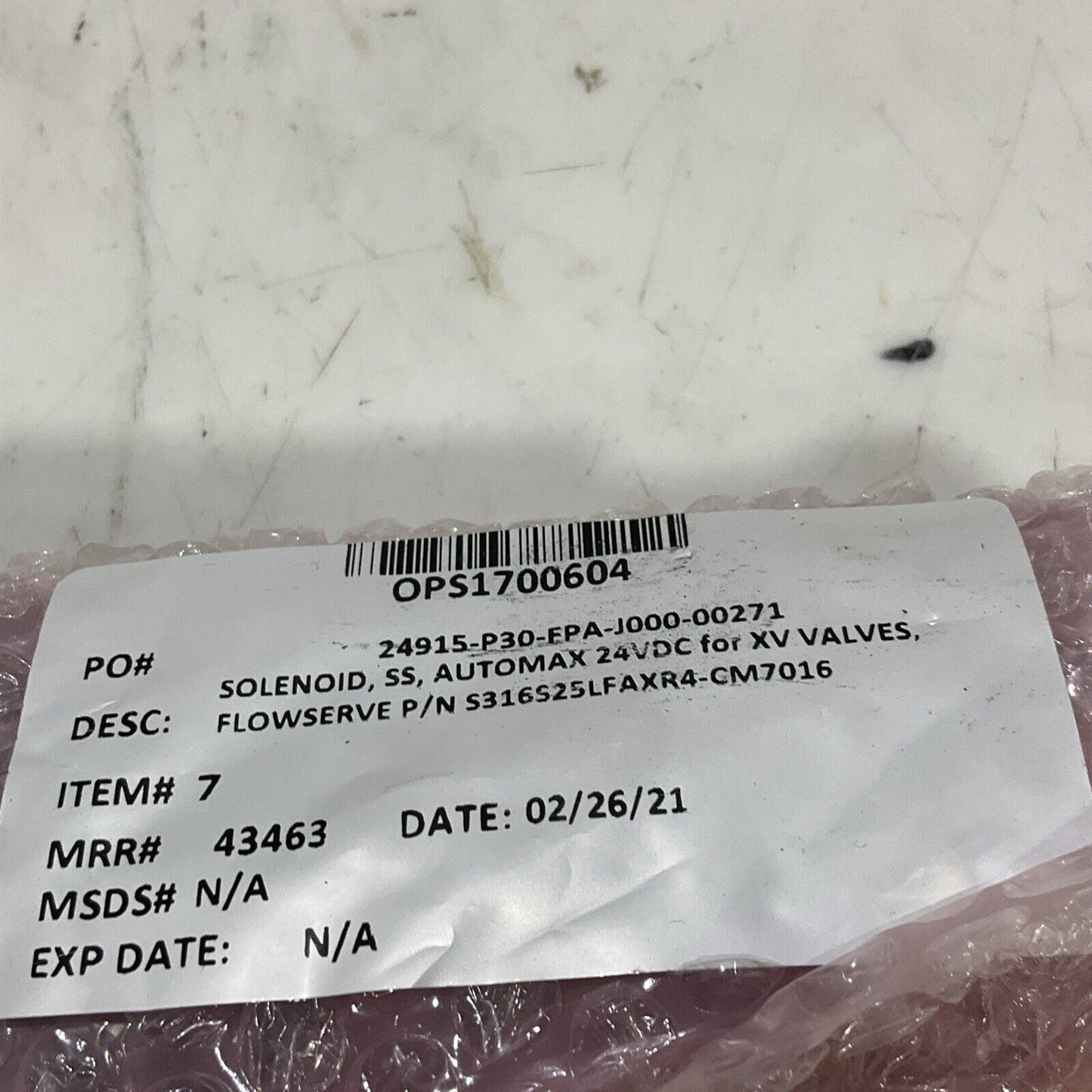 AUTOMATIC VALVE L2003AAWR-DBYSS 7019-9DBY COMPACT SPOOL SOLENOID VALVE P7P