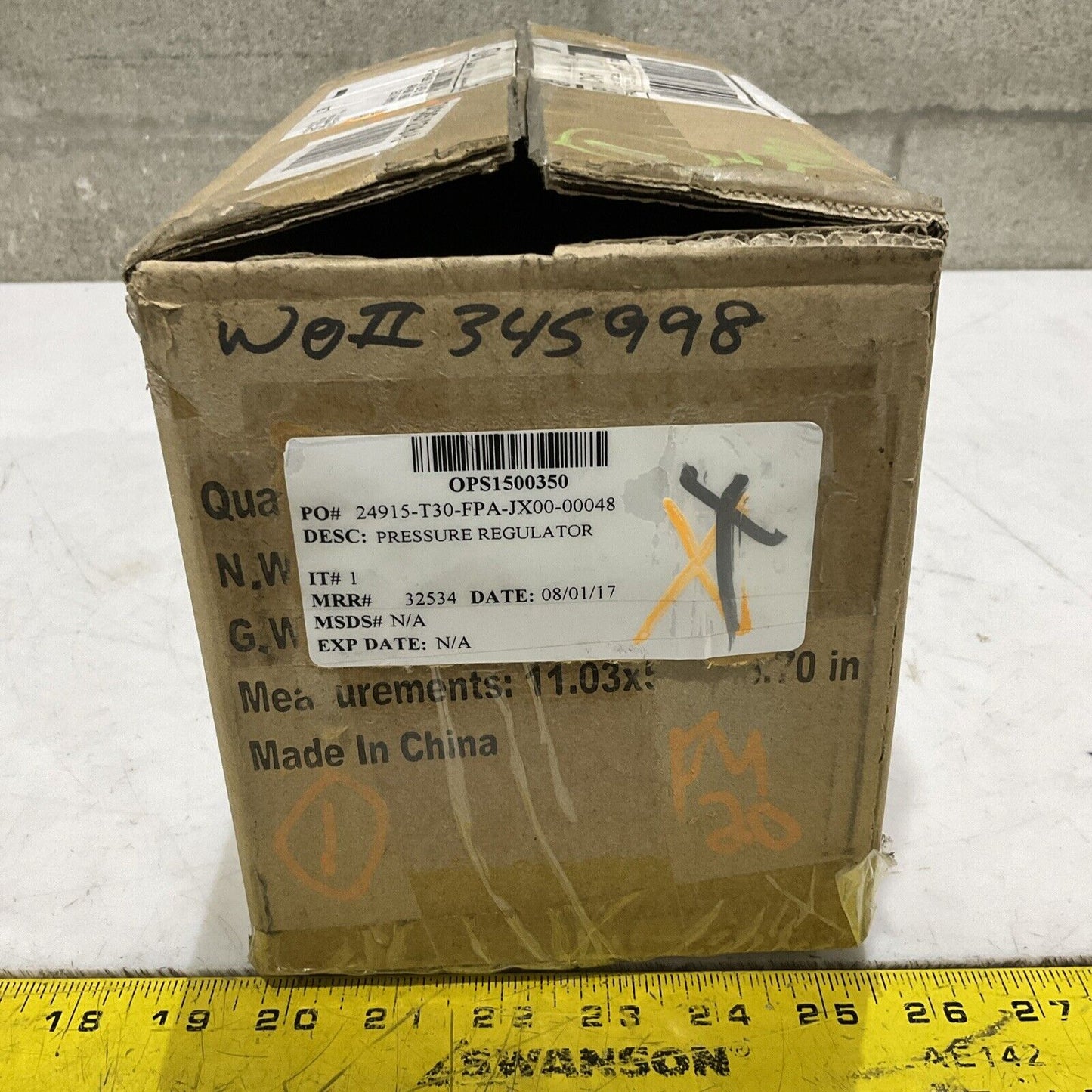 FAIRCHILD 63252NKG PNEUMATIC FILTER REGULATOR 63 300 PSIG 21 BAR 2100 KPA P7P