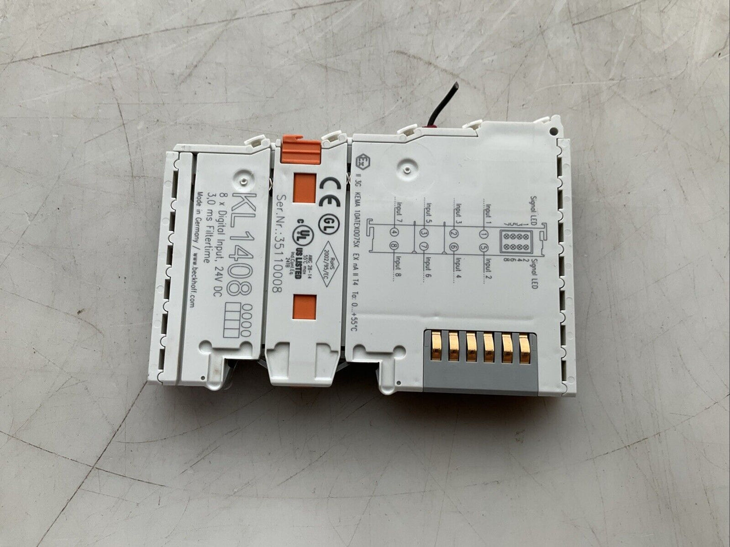 BECKHOFF KL1408 BUS TERMINAL 24VDC 8 CHANNEL