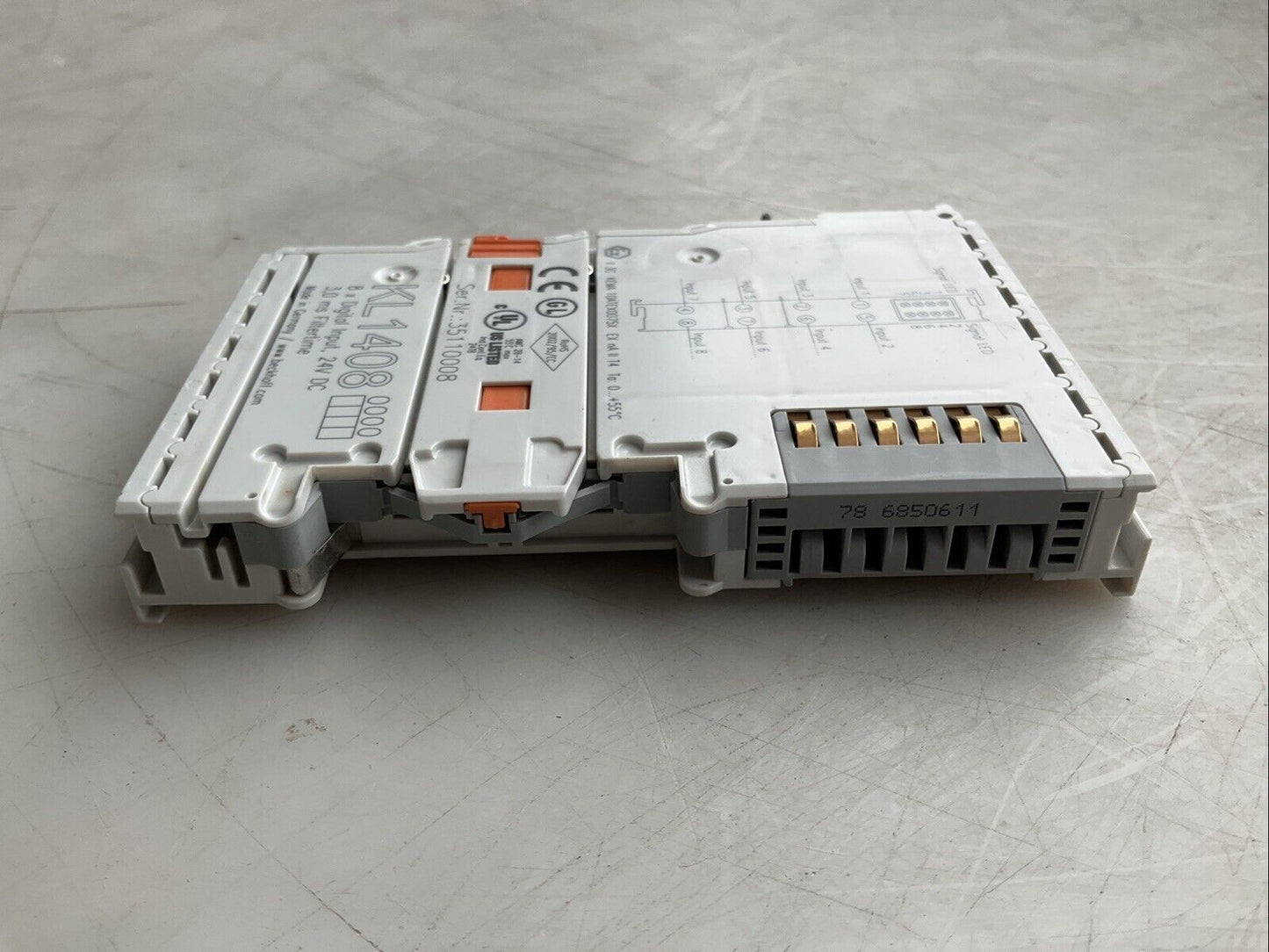 BECKHOFF KL1408 BUS TERMINAL 24VDC 8 CHANNEL