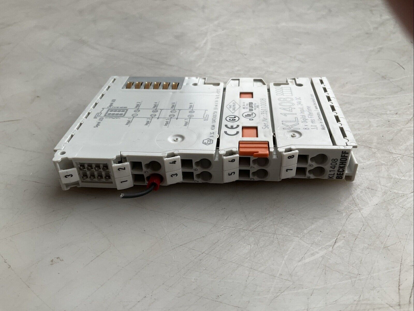 BECKHOFF KL1408 BUS TERMINAL 24VDC 8 CHANNEL