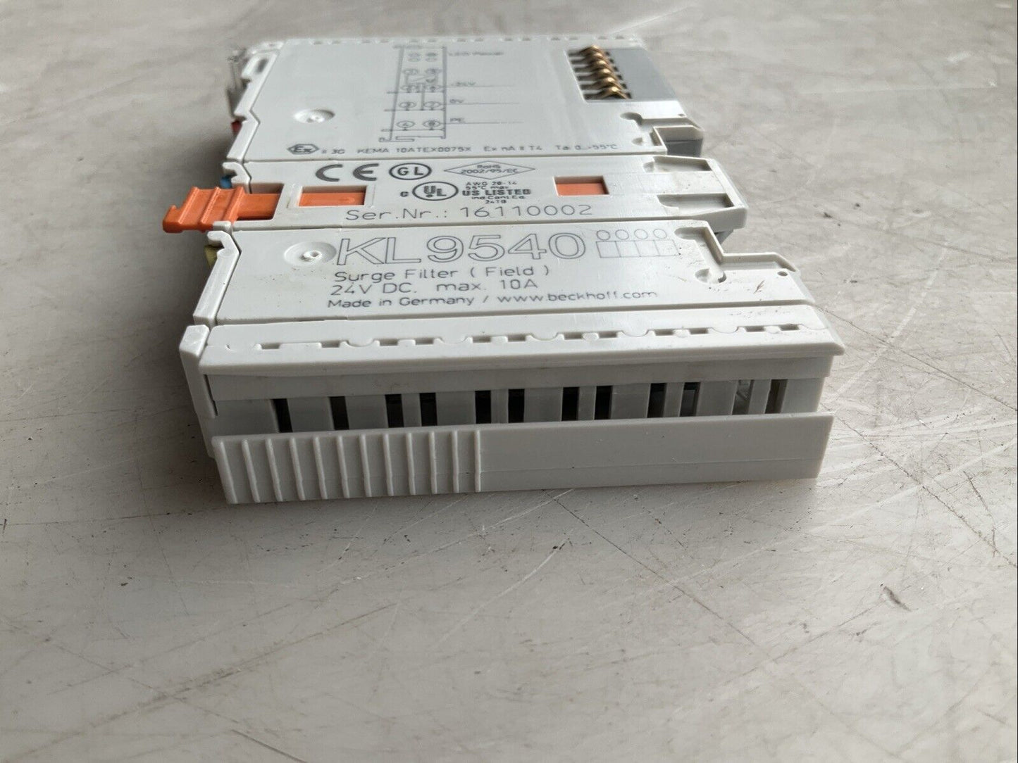 BECKHOFF KL9540 SYSTEM TERMINAL MODULE 24VDC 10A