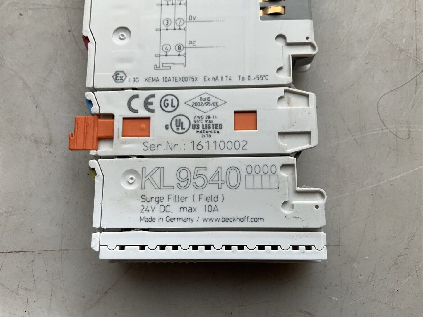 BECKHOFF KL9540 SYSTEM TERMINAL MODULE 24VDC 10A