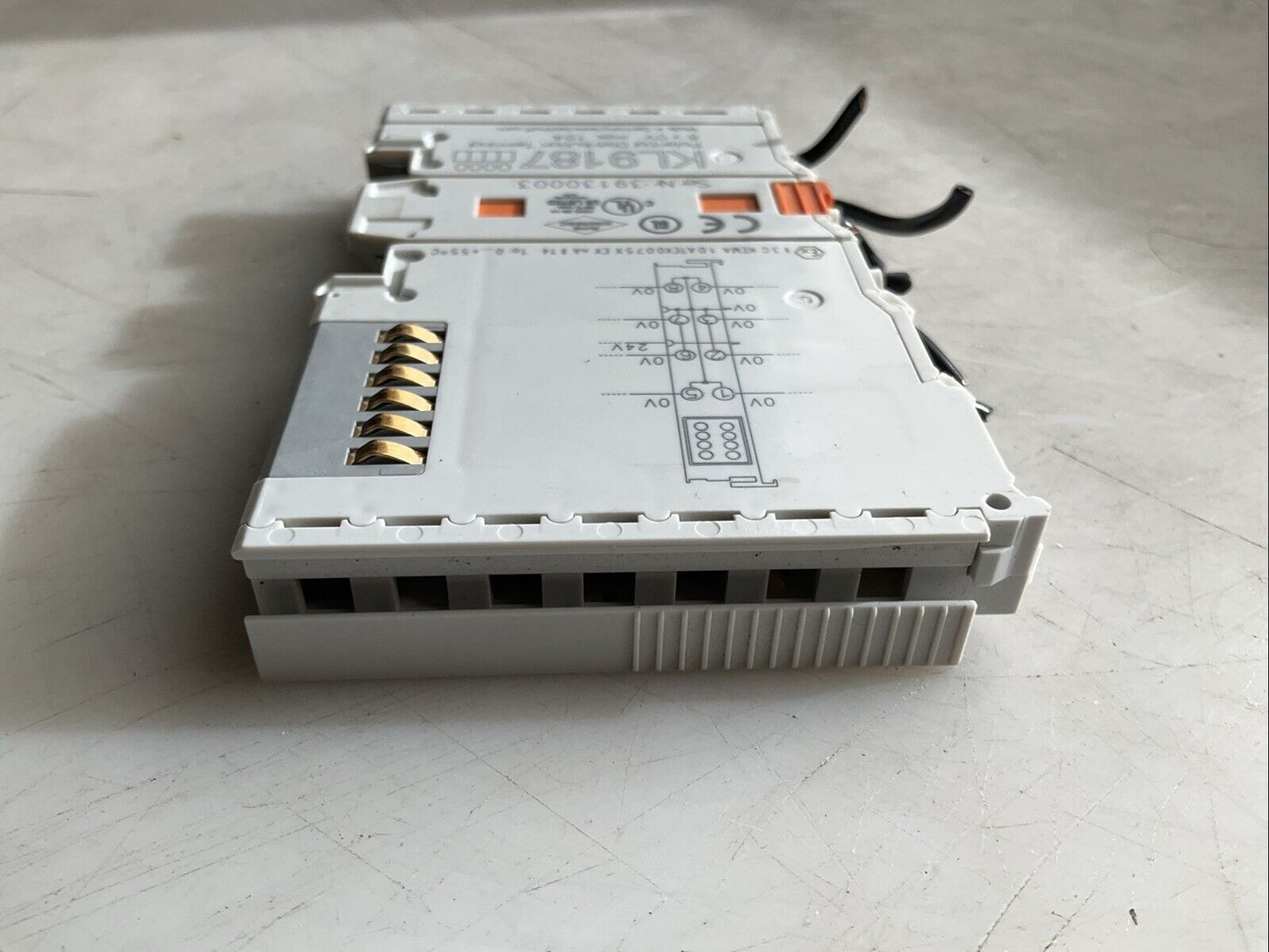 BECKHOFF KL9187 POTENTIAL DISTRIBUTION TERMINAL 8 X 0V 10A