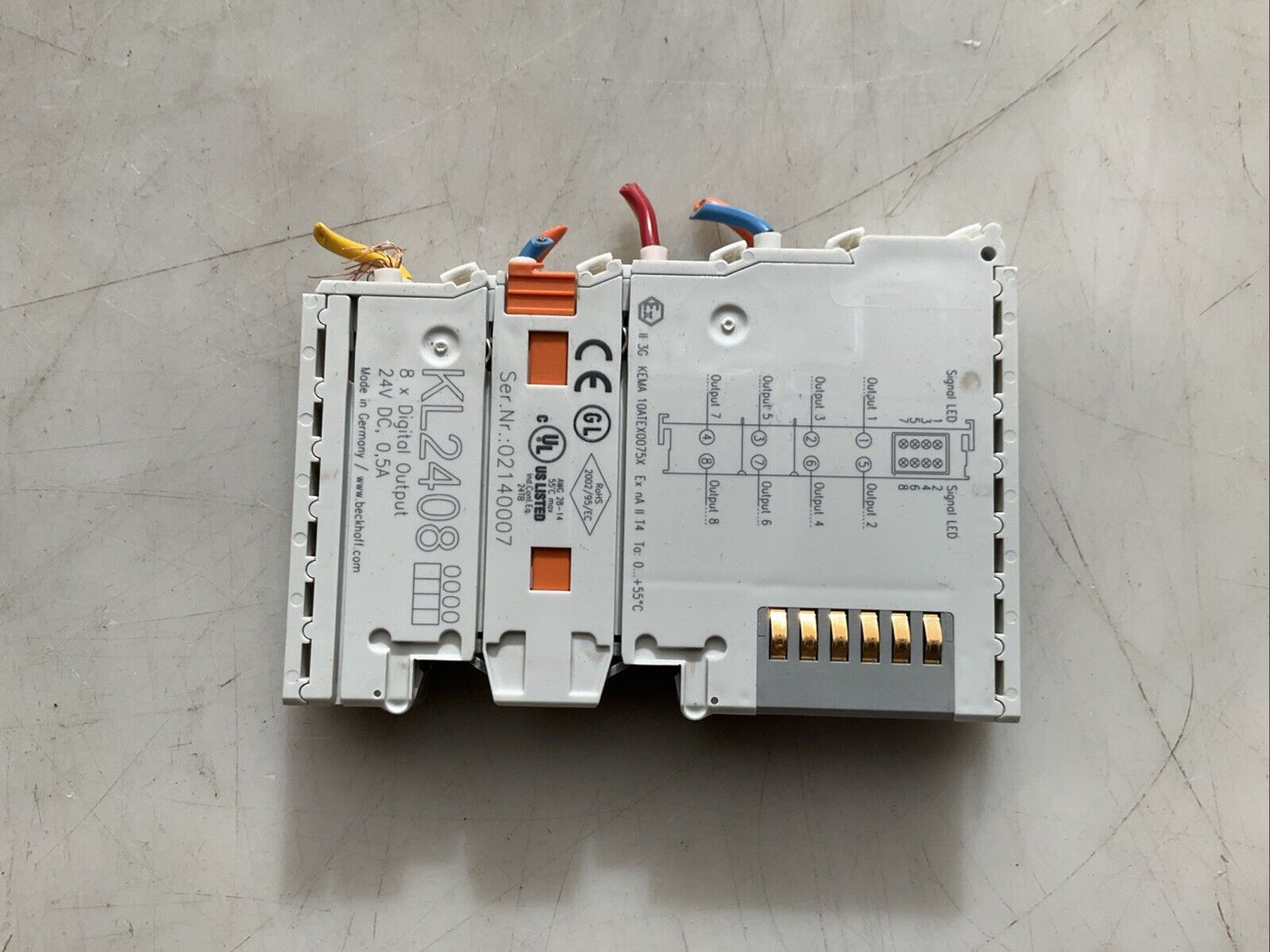 BECKHOFF KL2408 BUS TERMINAL 24VDC 0.5A 8 DIGITAL OUTPUT