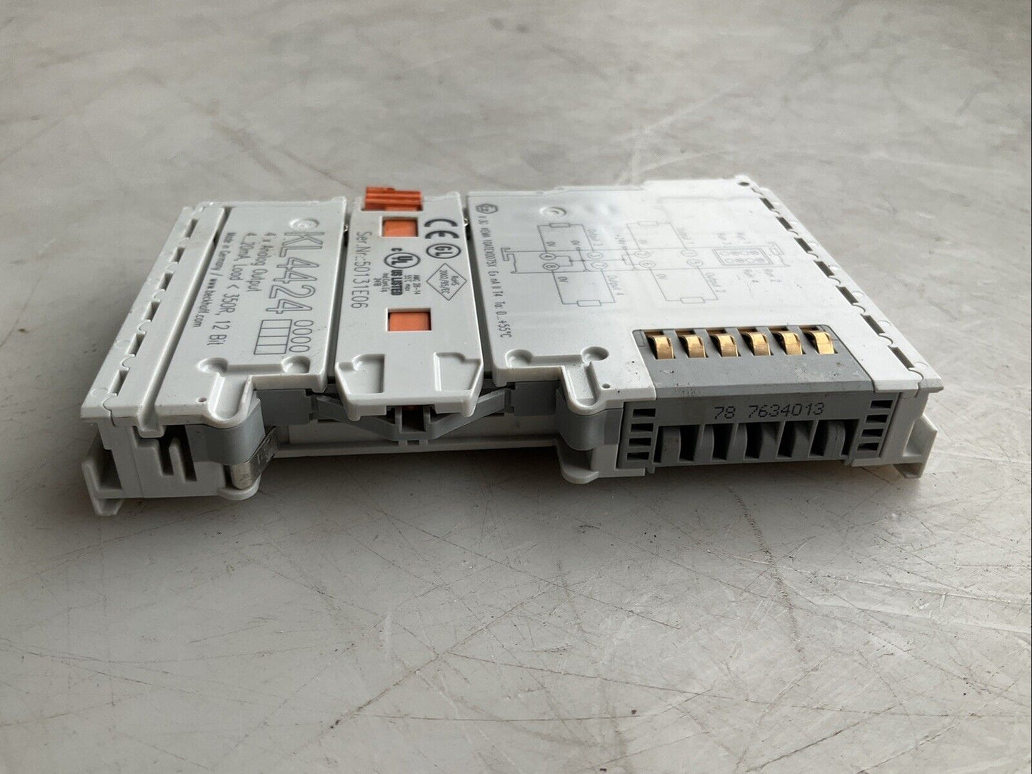 BECKHOFF KL4424 BUS TERMINAL ANALOG OUTPUT 4 CHANNEL 4-20MA