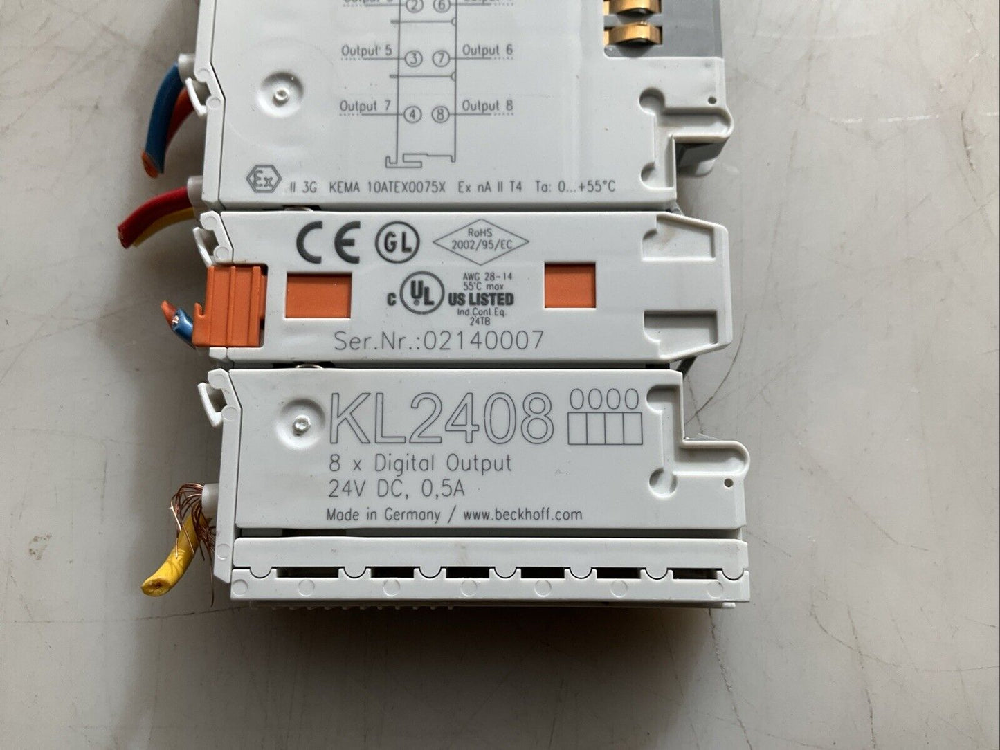 BECKHOFF KL2408 BUS TERMINAL 24VDC 0.5A 8 DIGITAL OUTPUT