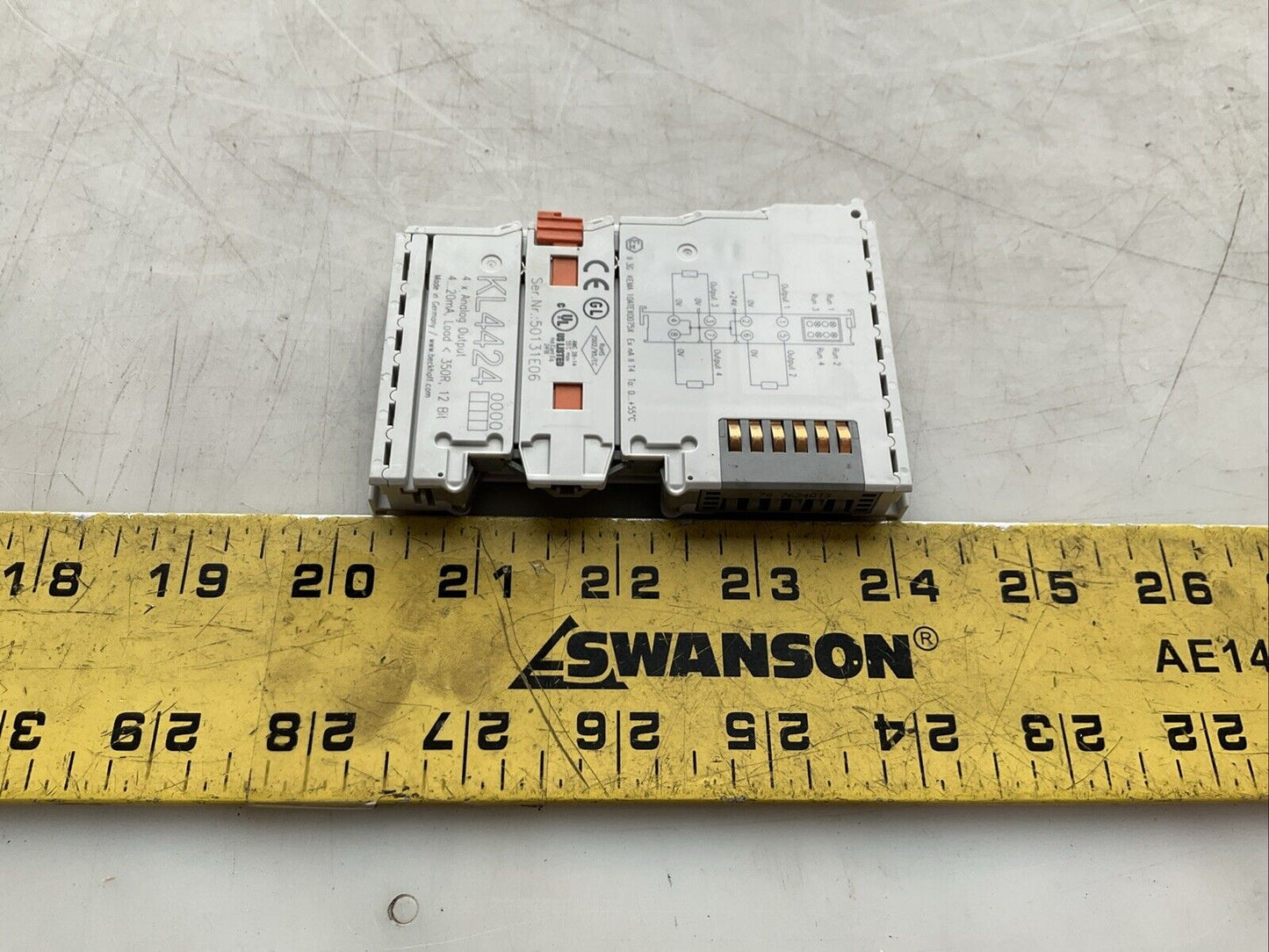 BECKHOFF KL4424 BUS TERMINAL ANALOG OUTPUT 4 CHANNEL 4-20MA