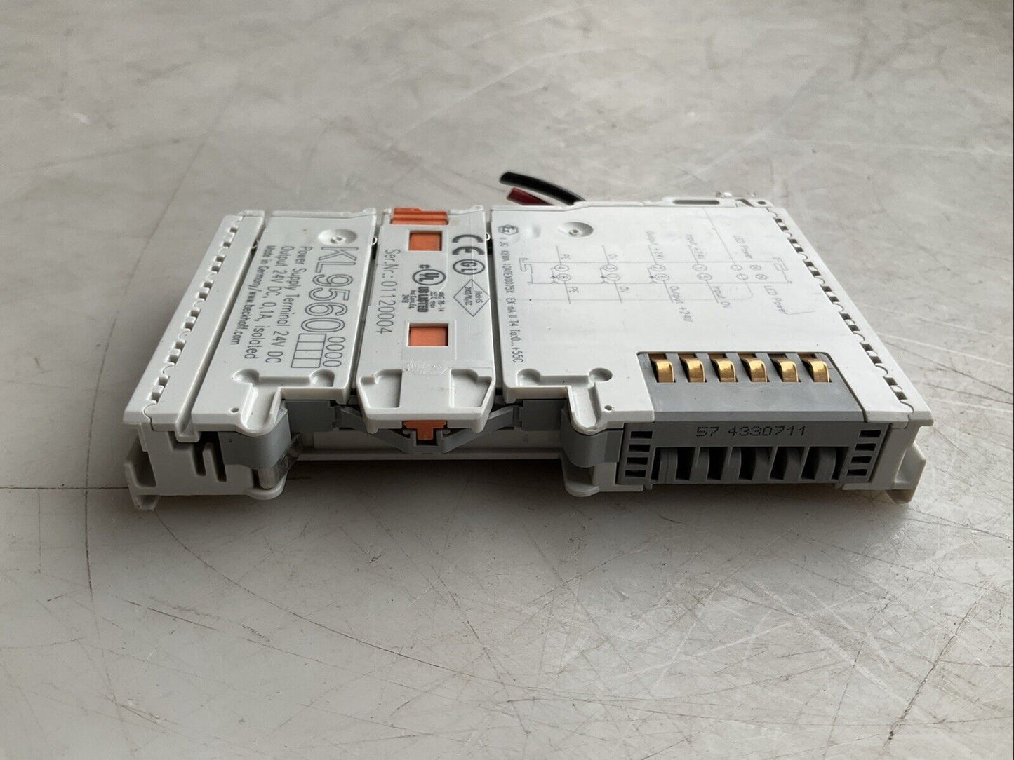 BECKHOFF KL9560 POWER SUPPLY TERMINAL 24VDC 0.1A