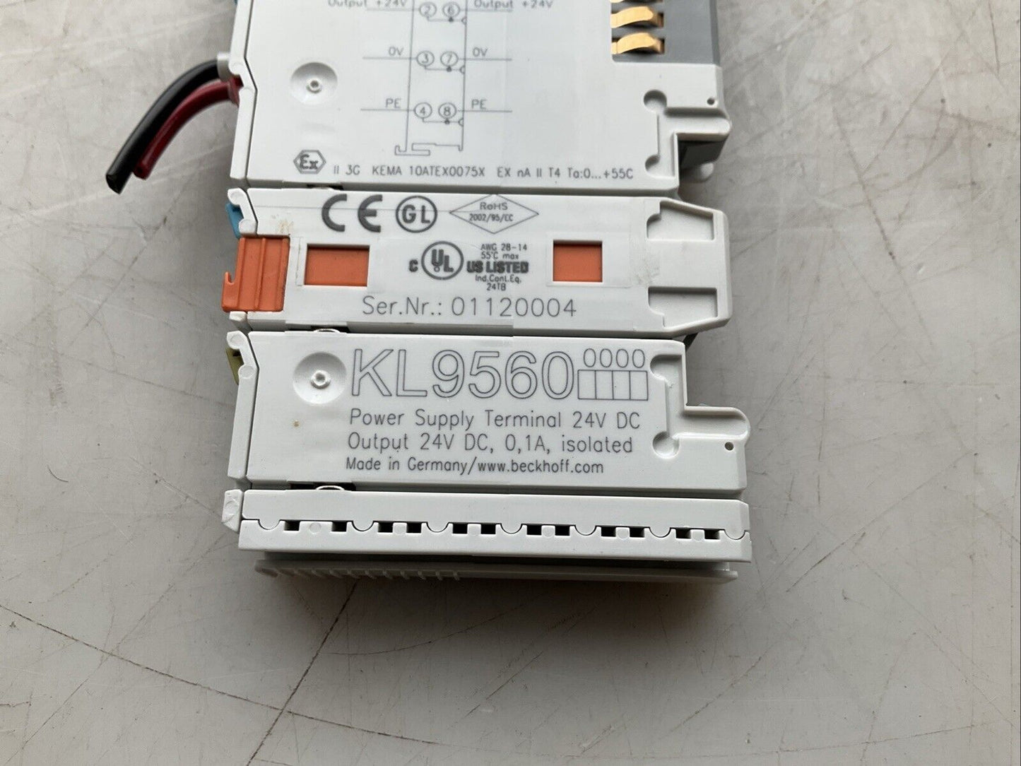 BECKHOFF KL9560 POWER SUPPLY TERMINAL 24VDC 0.1A