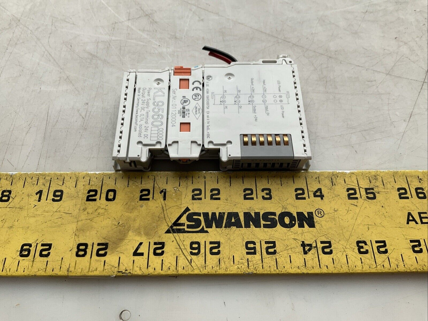 BECKHOFF KL9560 POWER SUPPLY TERMINAL 24VDC 0.1A