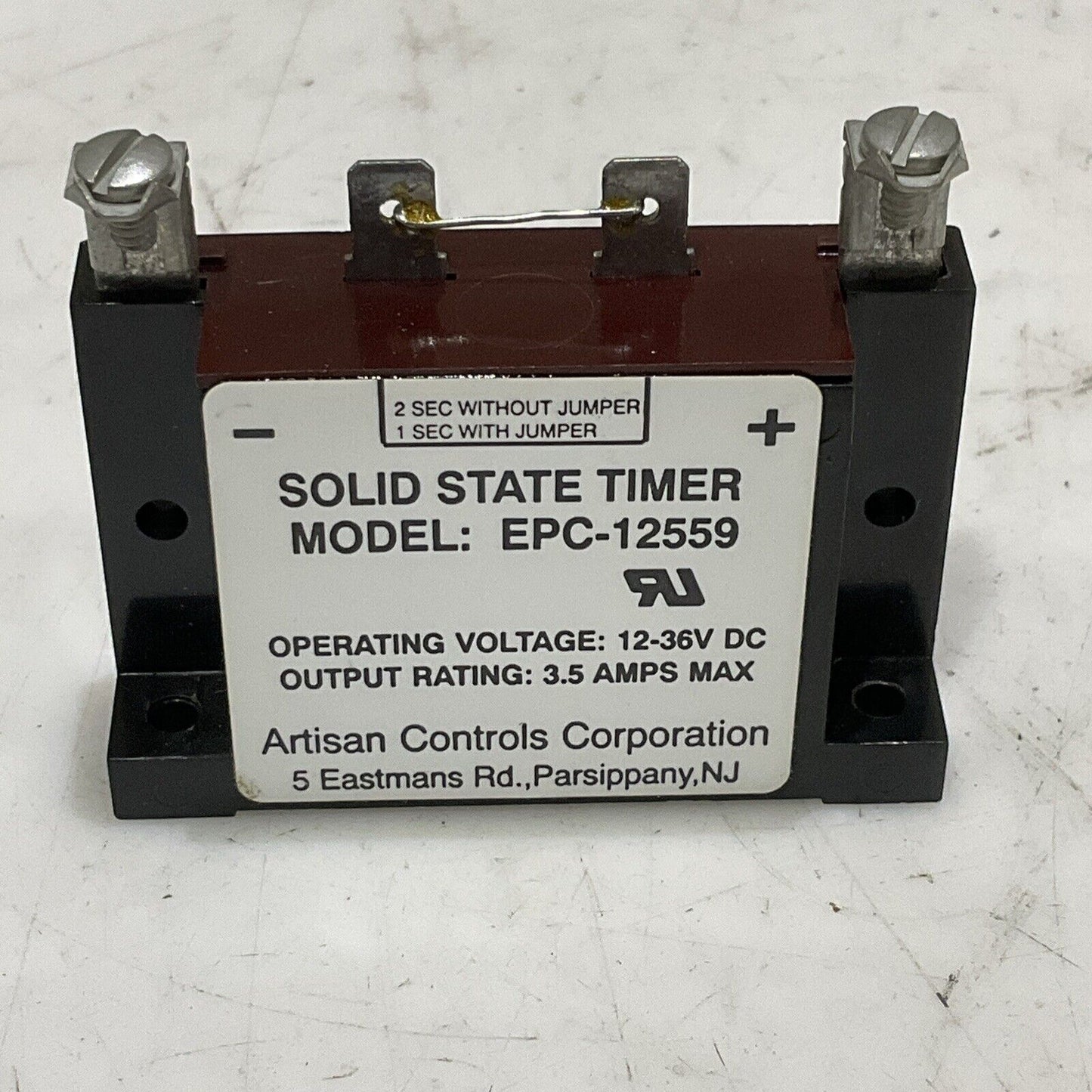 ARTISAN CONTROLS CORPORATION EPC-12559 SOLID STATE TIMER 12-36V DC 3.5A P7P