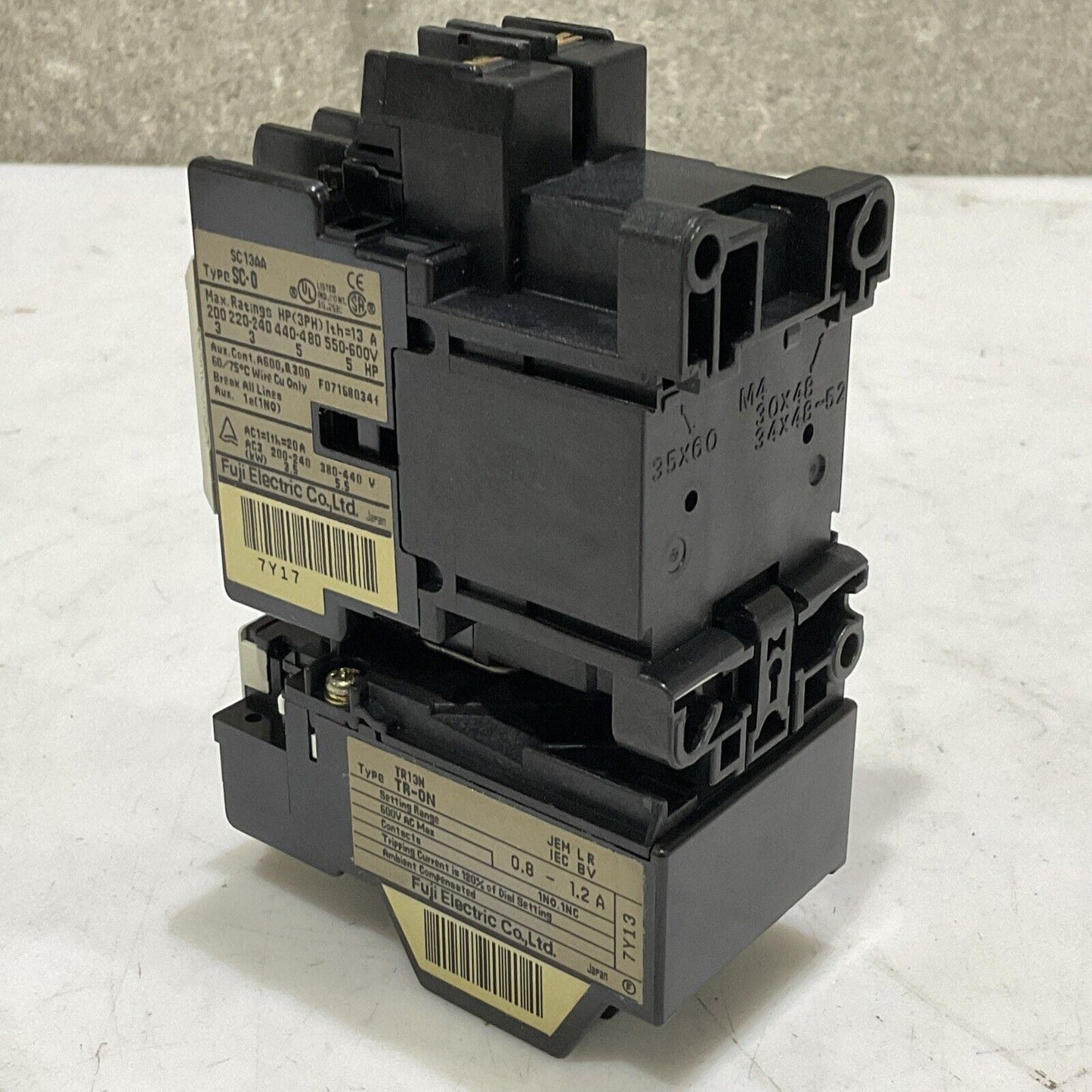 FUJI SC-0 TR-ON SC13AA TRI3N MAGNETIC SWITCH 600V 5HP P7P