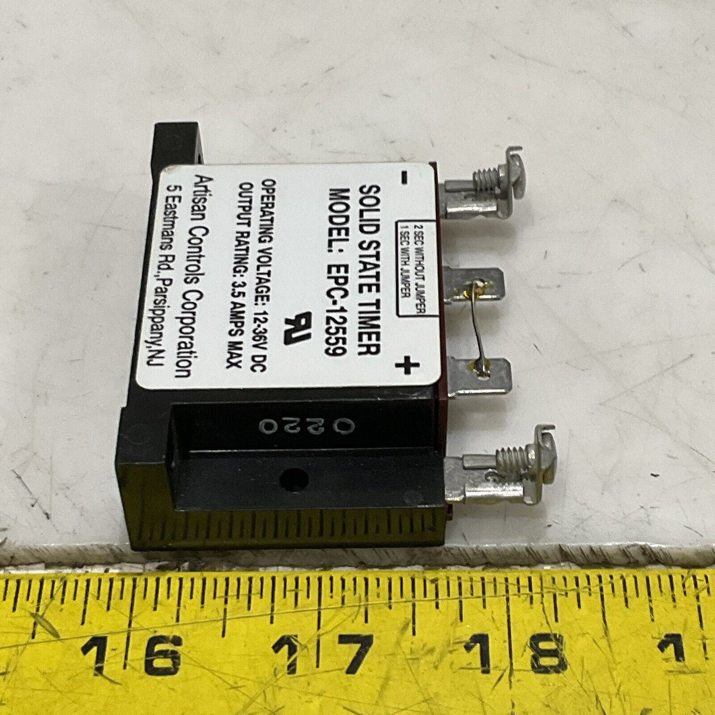 ARTISAN CONTROLS CORPORATION EPC-12559 SOLID STATE TIMER 12-36V DC 3.5A P7P
