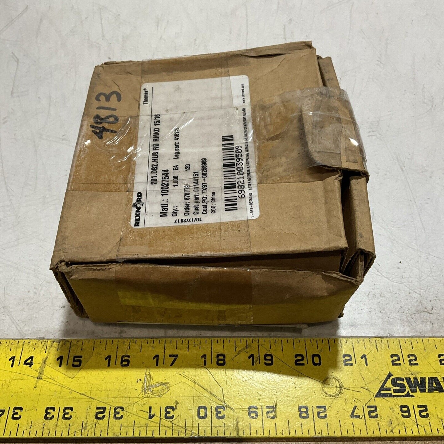 REXNORD 10027544 201.DBZ.HUB RB RMKD 15/16 01144151 HUD COUPLING 201 DBZ U3S