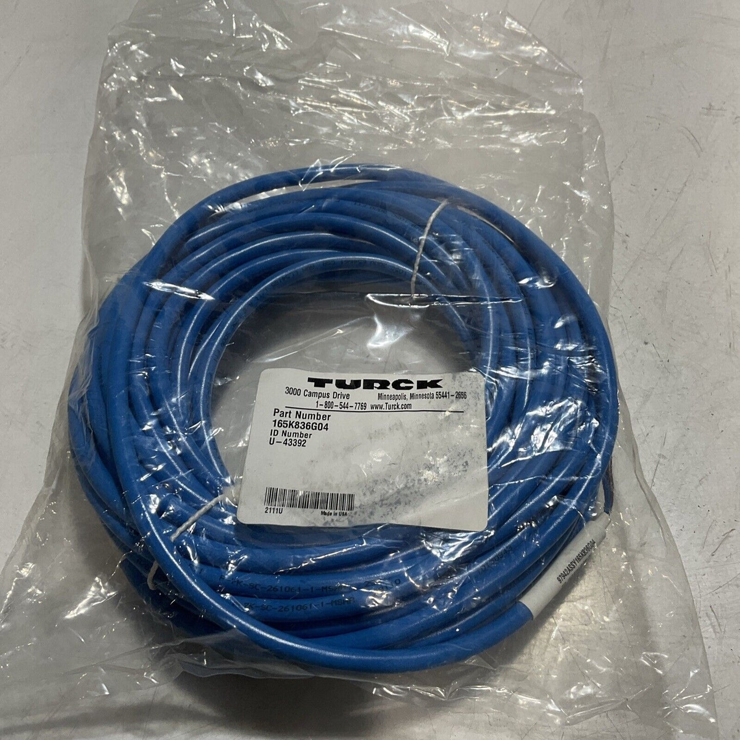 TURCK U-43392 165K836G04 CABLE ASSEMBLY WITH INTERLOCK SWITCH U3S