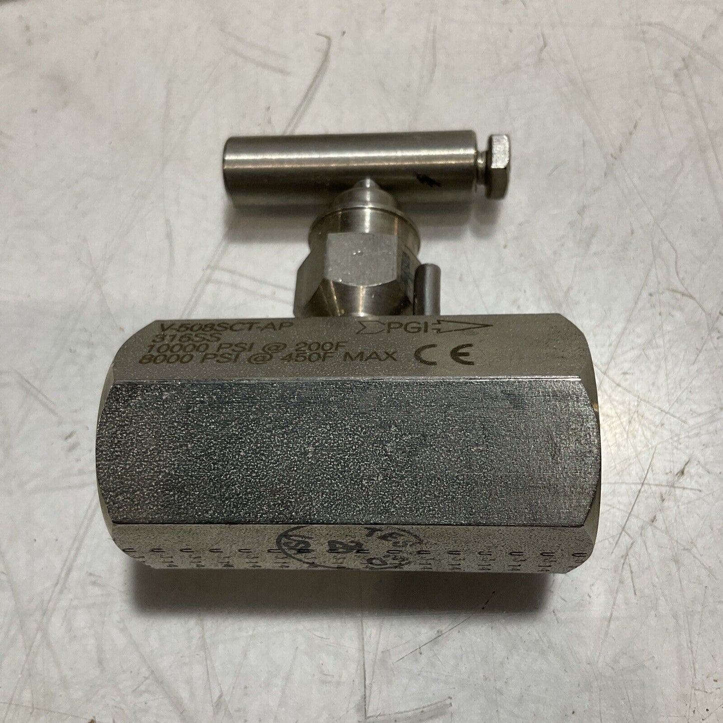 PGI INTERNATIONAL V-508SCT -AP HANDLE VALVE 316SS 8000PSI 450F MAX QTY 4 1/2 U3S