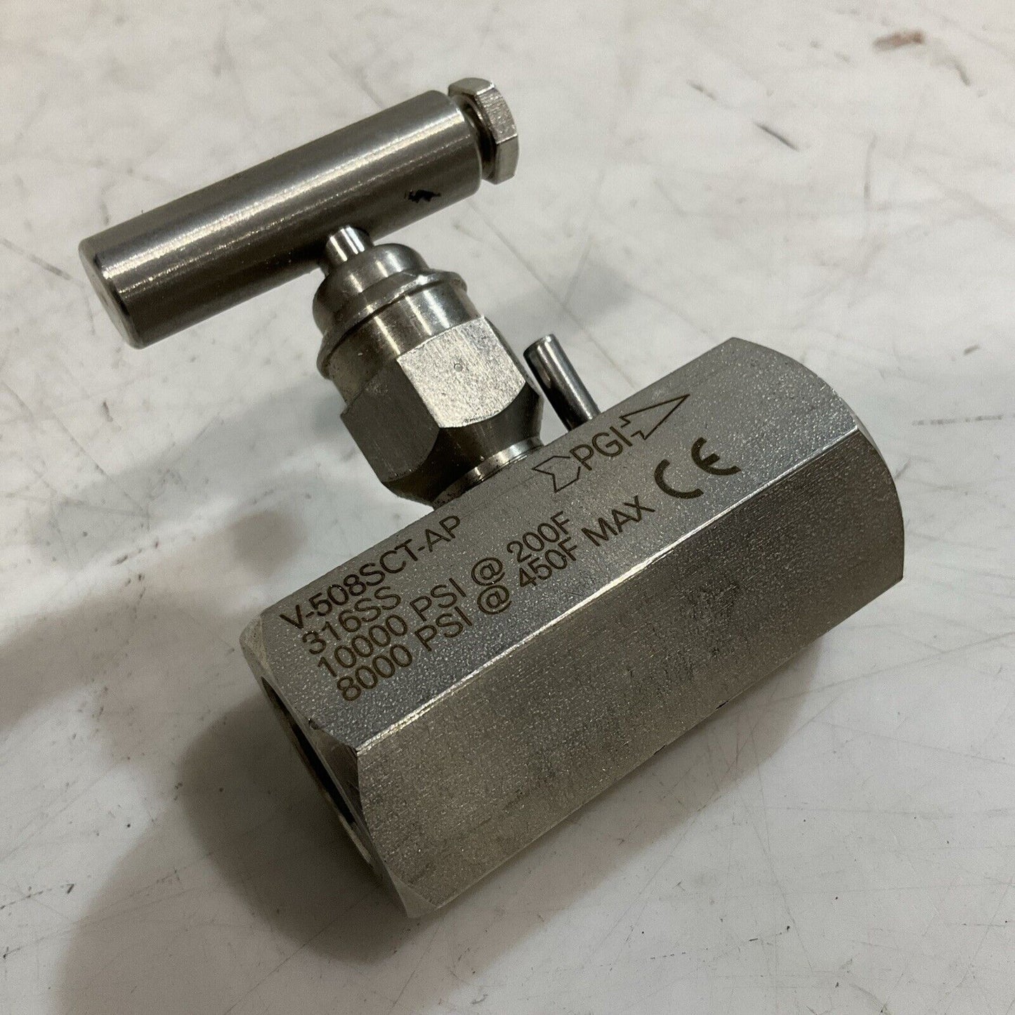 PGI INTERNATIONAL V-508SCT -AP HANDLE VALVE 316SS 8000PSI 450F MAX QTY 4 1/2 U3S