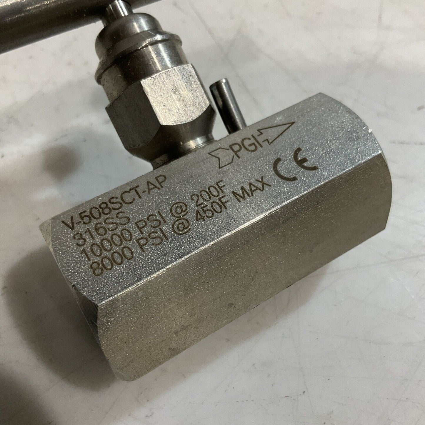 PGI INTERNATIONAL V-508SCT -AP HANDLE VALVE 316SS 8000PSI 450F MAX QTY 4 1/2 U3S