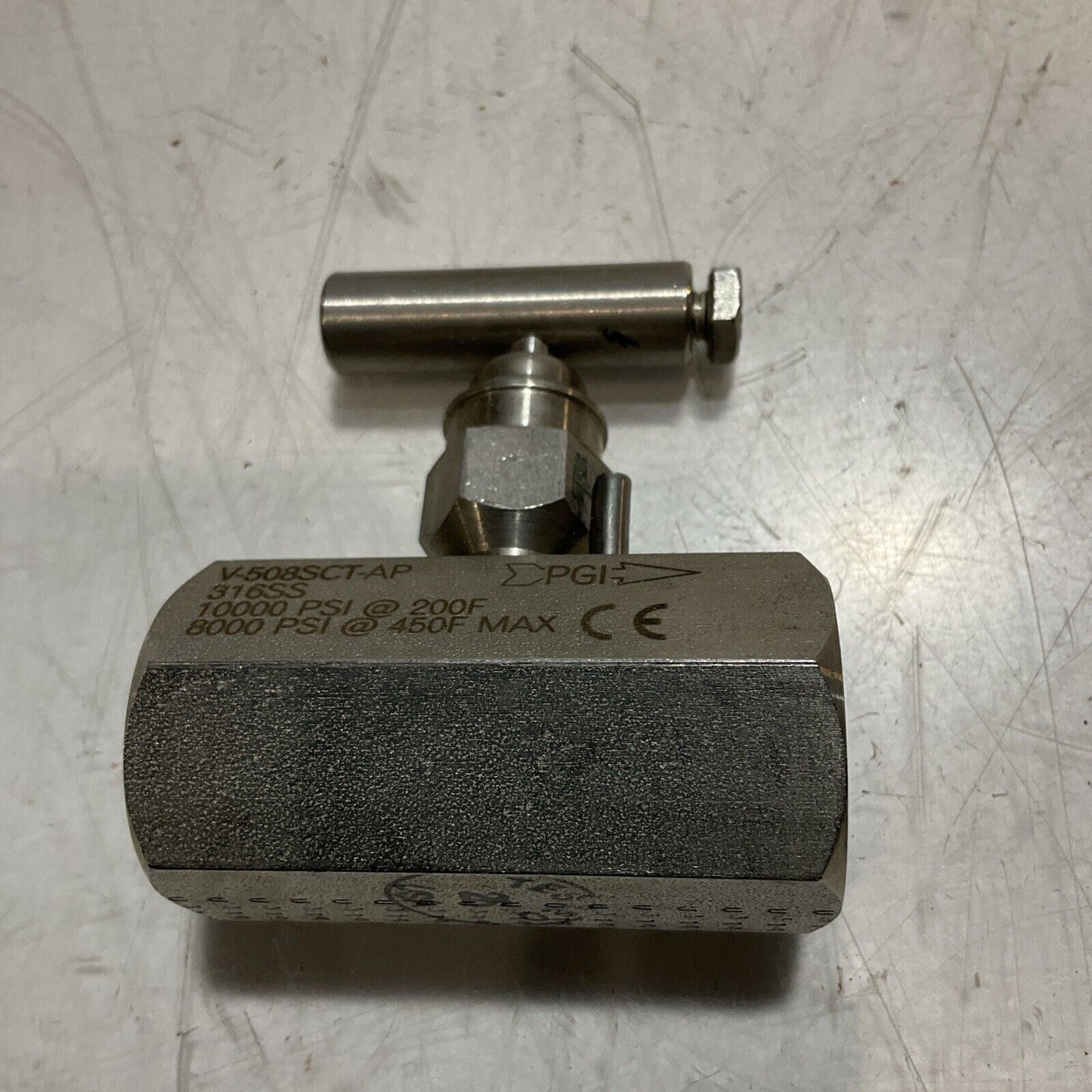 PGI INTERNATIONAL V-508SCT -AP HANDLE VALVE 316SS 8000PSI 450F MAX QTY 4 1/2 U3S