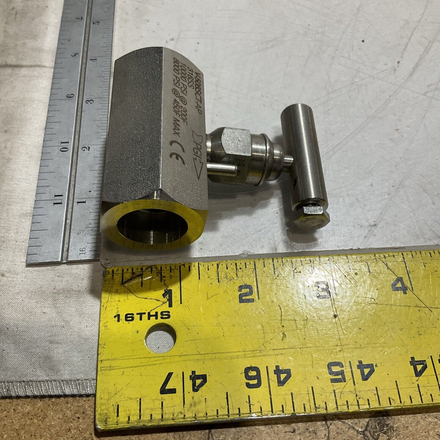 PGI INTERNATIONAL V-508SCT -AP HANDLE VALVE 316SS 8000PSI 450F MAX QTY 4 1/2 U3S