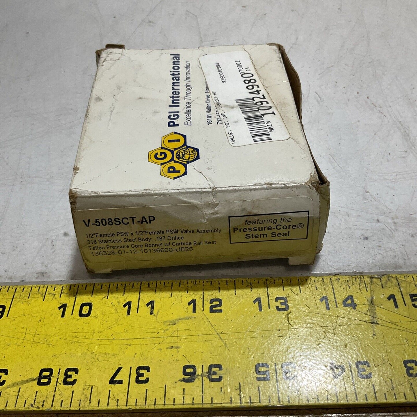 PGI INTERNATIONAL V-508SCT -AP HANDLE VALVE 316SS 8000PSI 450F MAX QTY 4 1/2 U3S
