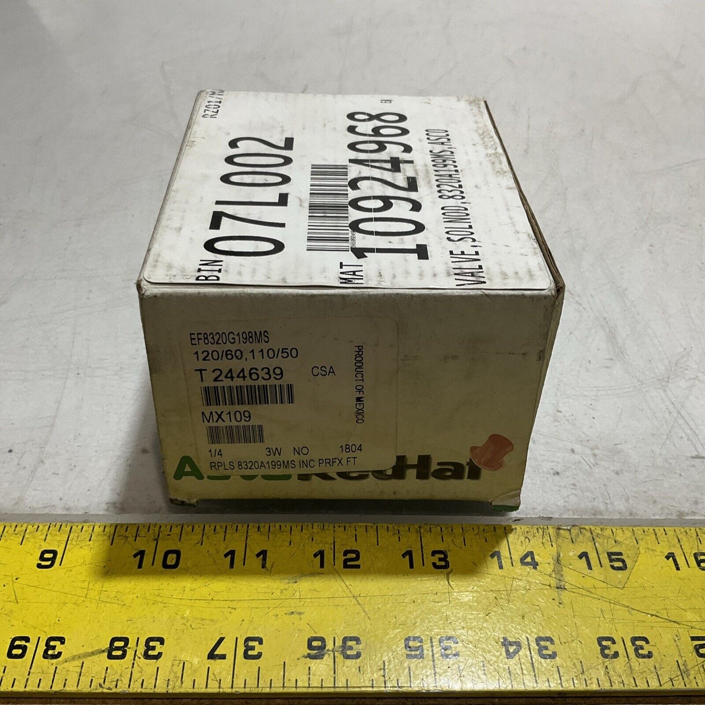 ASCO REDHAT EF8320G198MS BRASS SOLENOID 1/4 3W VALVE U3S