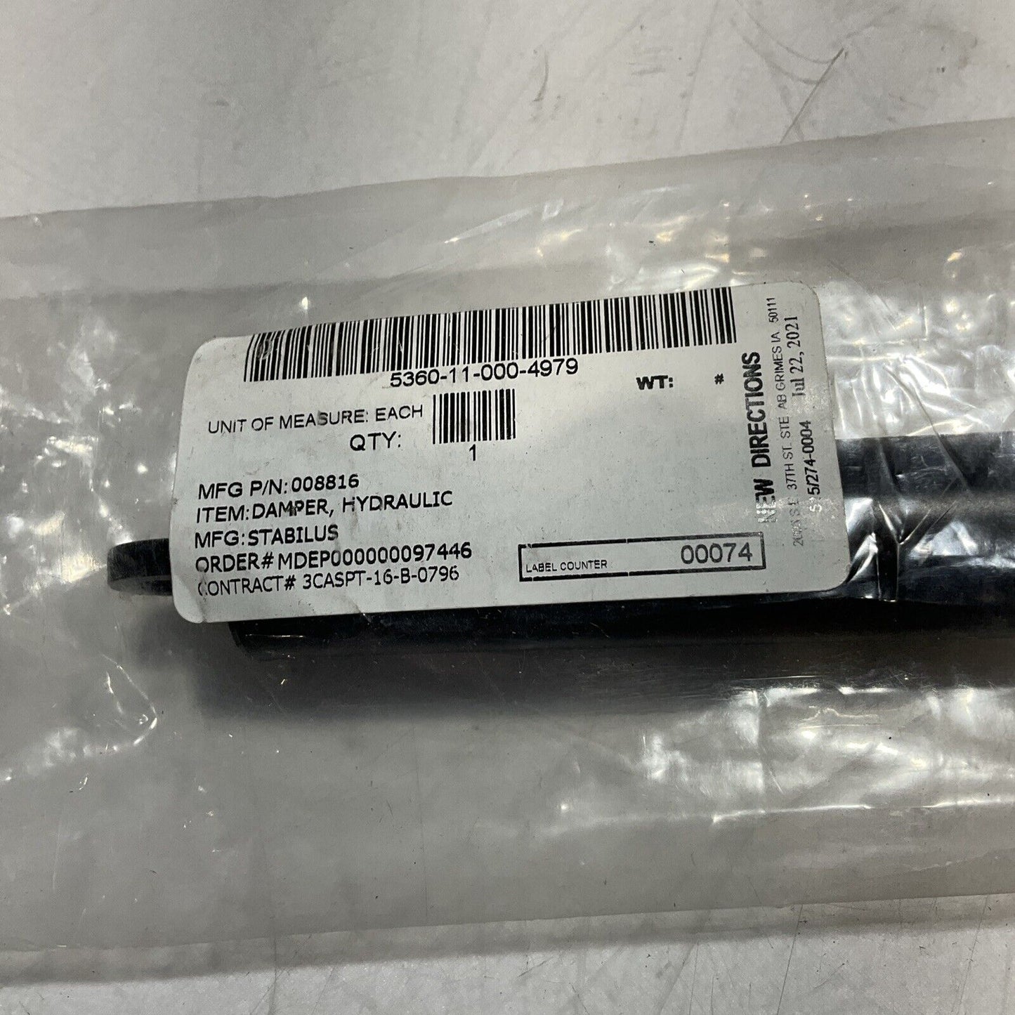 STABILUS STAB-O-SCHOC 008816 0000N 186/21B3 HYDRAULIC DAMPER LOT OF 4 U3S