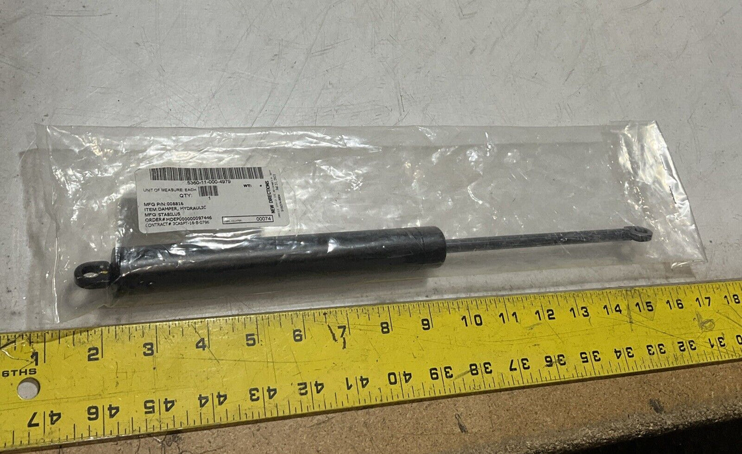 STABILUS STAB-O-SCHOC 008816 0000N 186/21B3 HYDRAULIC DAMPER LOT OF 4 U3S