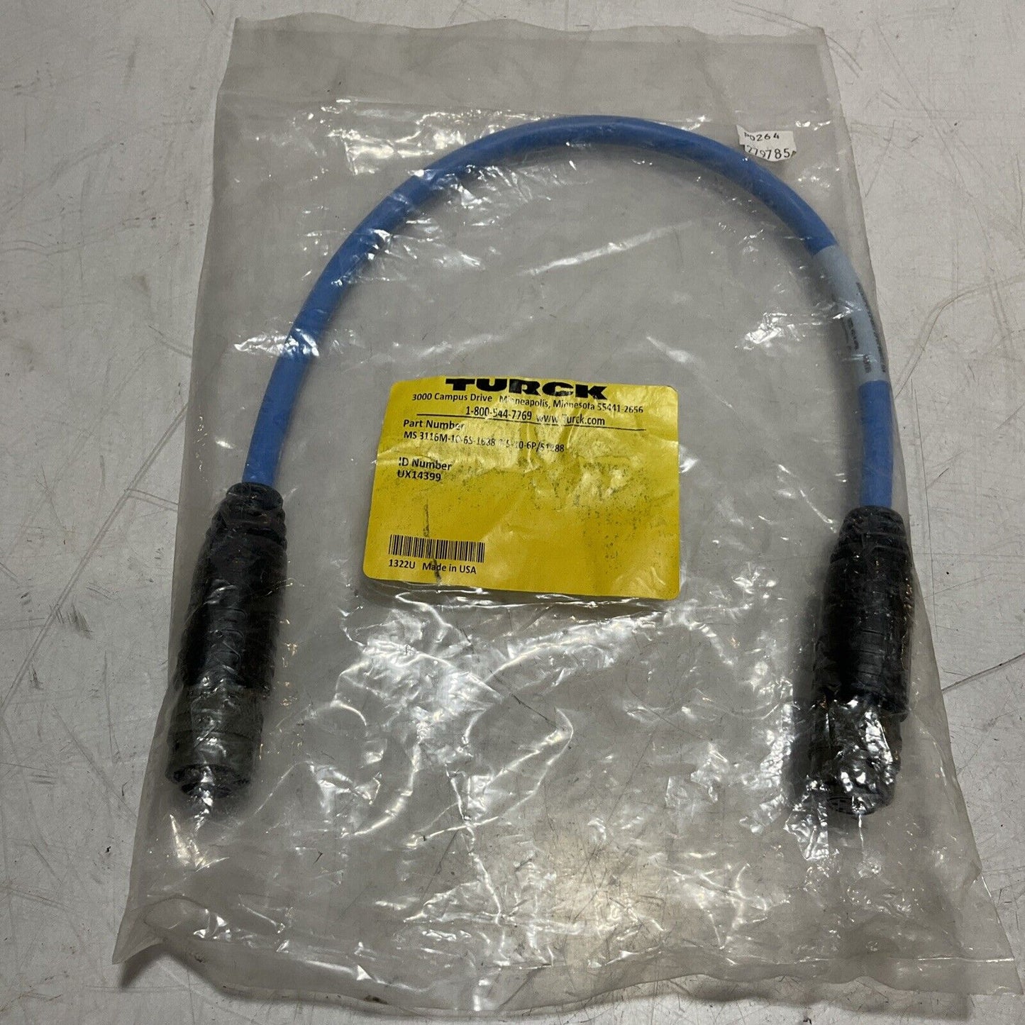 TURCK MS 3116M-10-6S-1688-0.5-10-6P/S1288 ID#UX14399 CABLE ASSEMBLY U3S