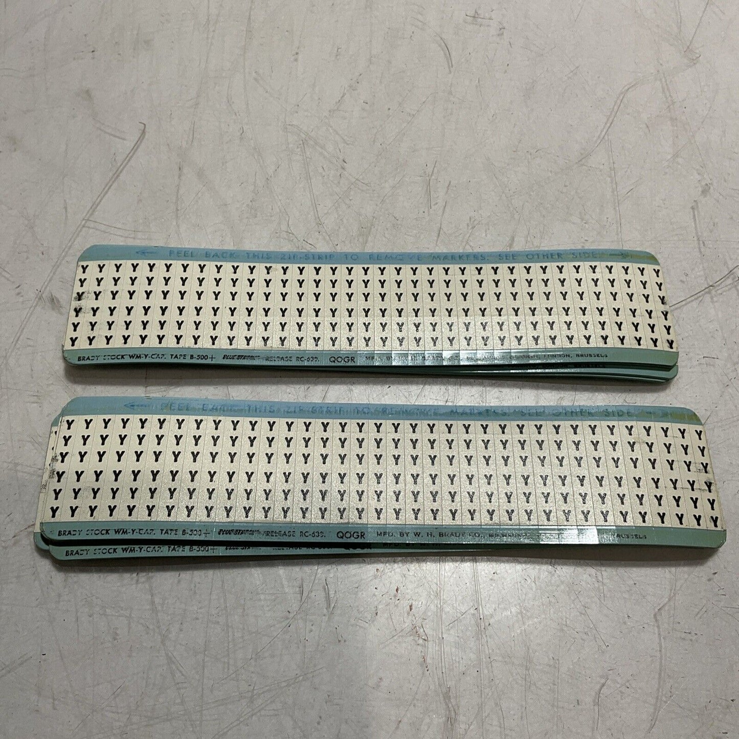 BRADY INDUSTRIAL PRODUCTS DIVISION WIRE MARKERS 25 CARDS 222