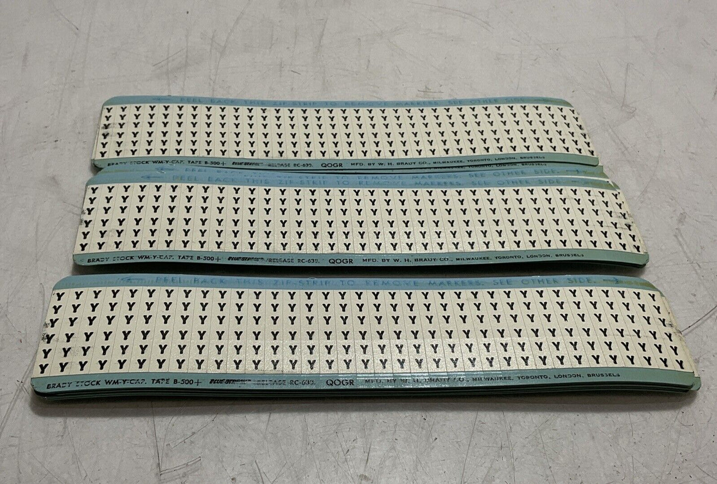 BRADY INDUSTRIAL PRODUCTS DIVISION WIRE MARKERS 25 CARDS 222