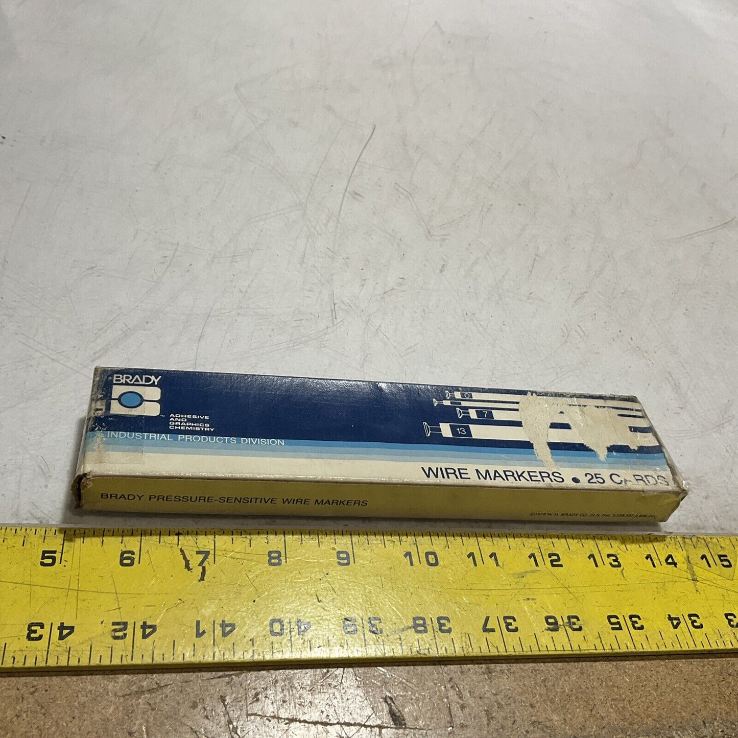 BRADY INDUSTRIAL PRODUCTS DIVISION WIRE MARKERS 25 CARDS 222