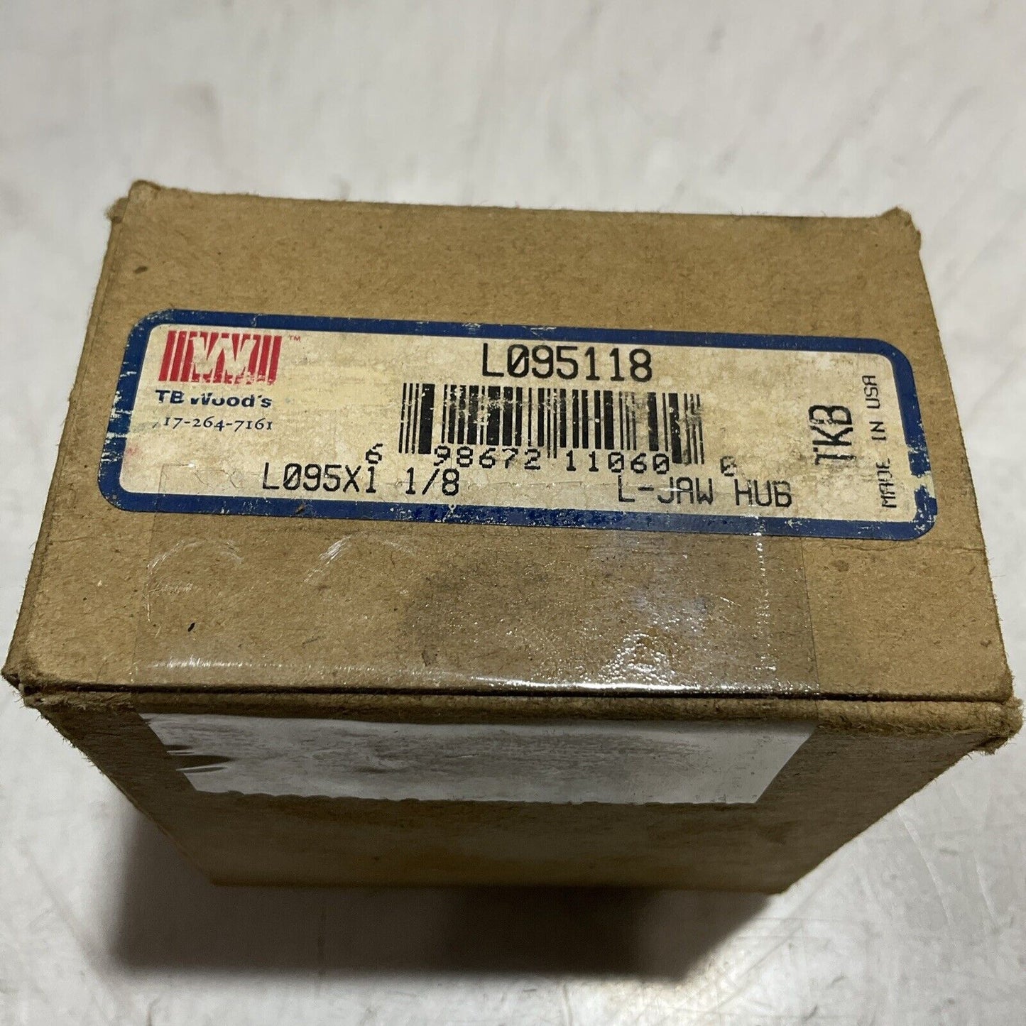 TB WOODS L095118 SHAFT JAW COUPLING KEYWAY-HUB 222-U3S