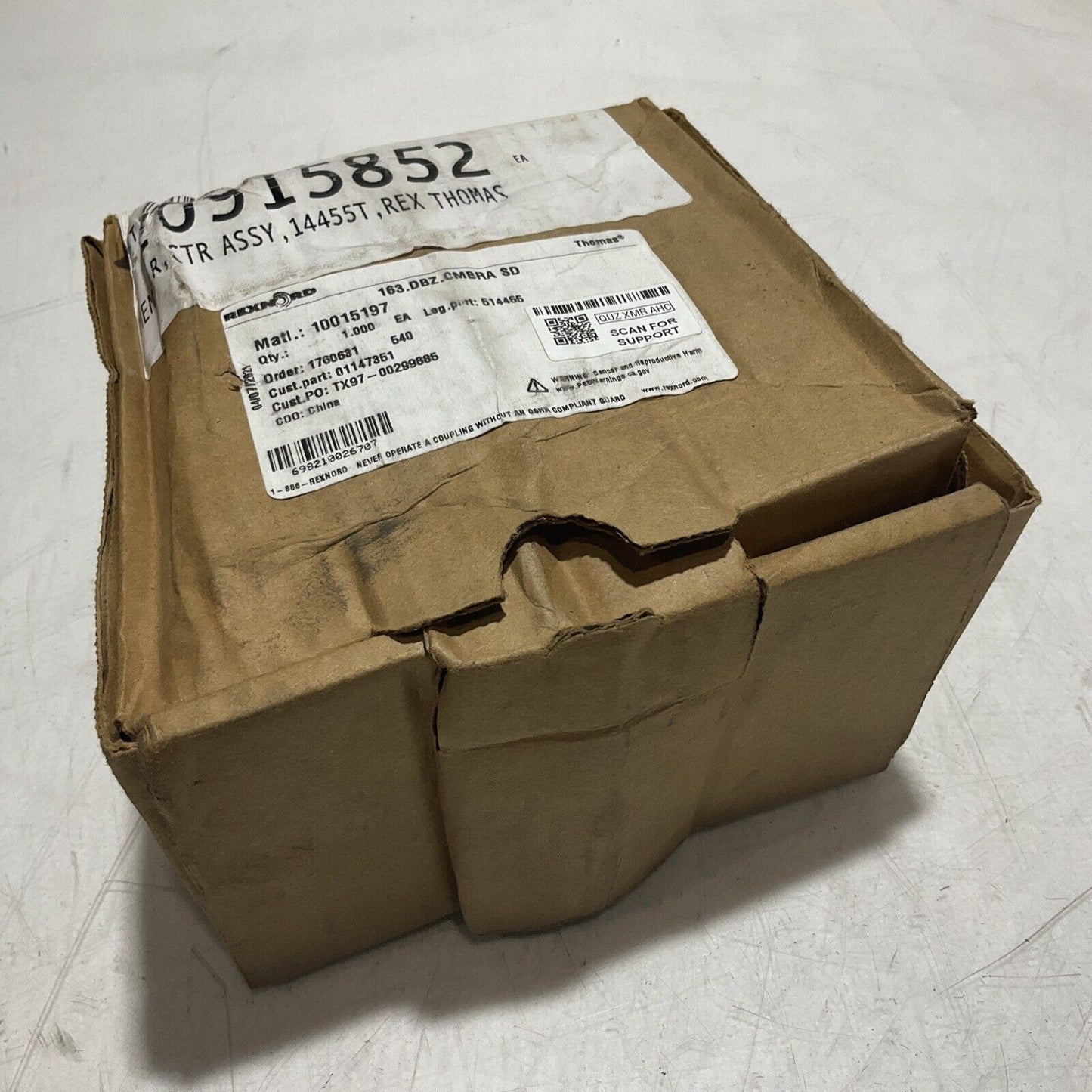 REXNORD 10015197 163.DBZ.CMBRA SD DISC COUPLING MEMBER CENTER ASSEMBLY 678