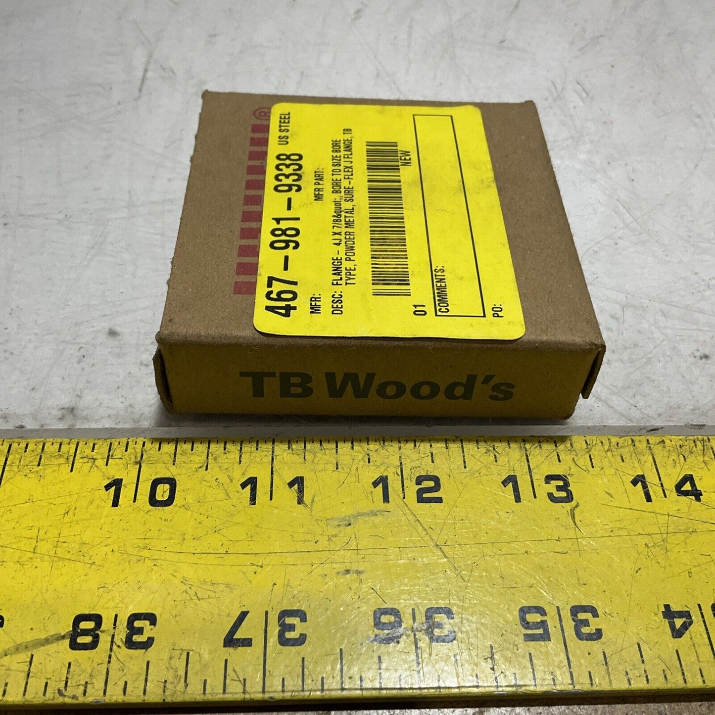 TB WOODS FLANGE 4J78 SURE-FLEX SLEEVE COUPLING FLANGE 222-U3S