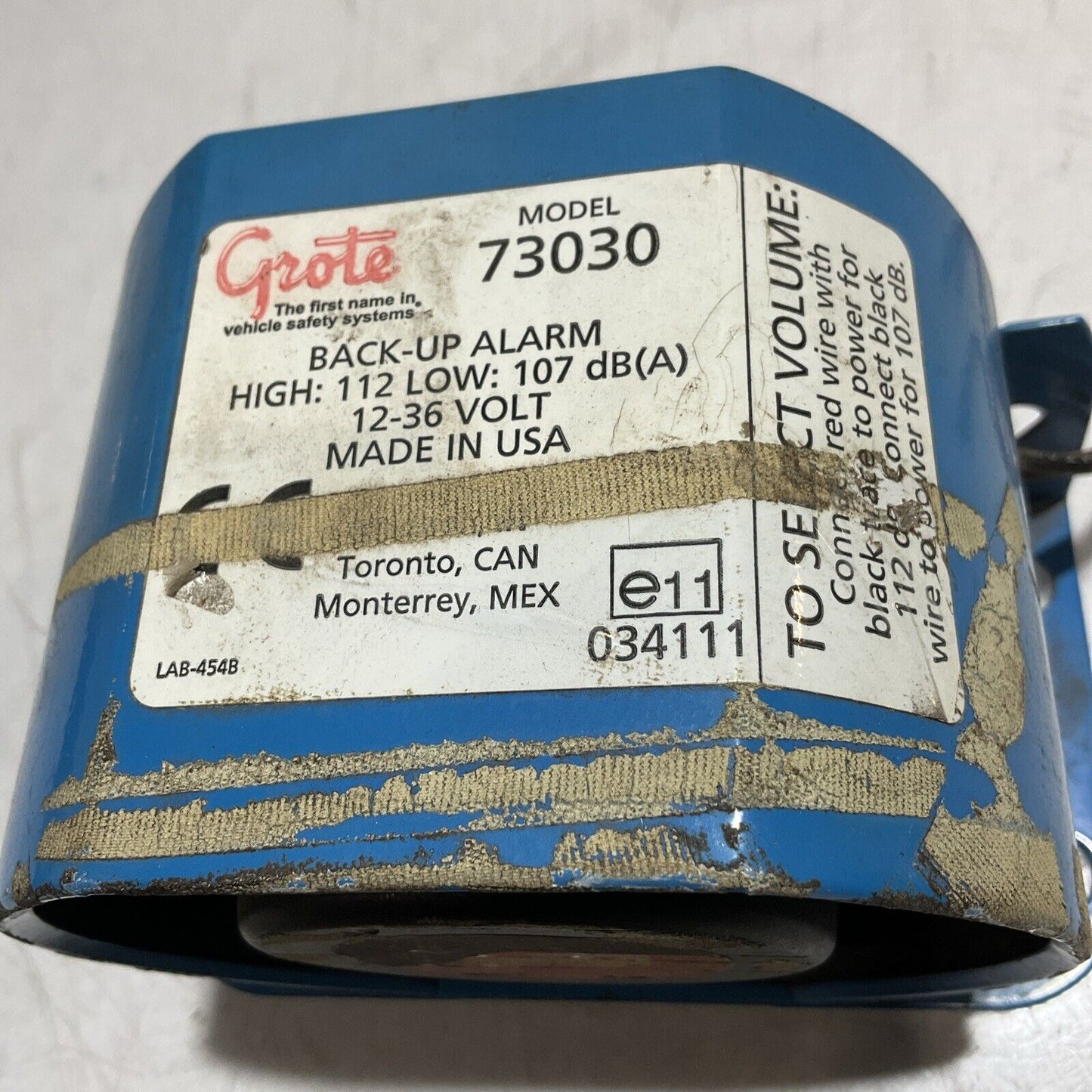 GROTE INDUSTRIES 73030 STANDARD TONE BACK UP ALARM REVERSE MOUNTED 222