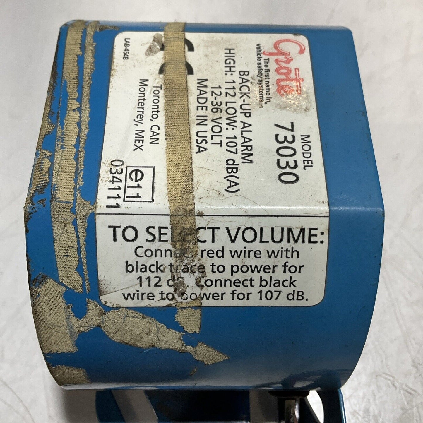 GROTE INDUSTRIES 73030 STANDARD TONE BACK UP ALARM REVERSE MOUNTED 222