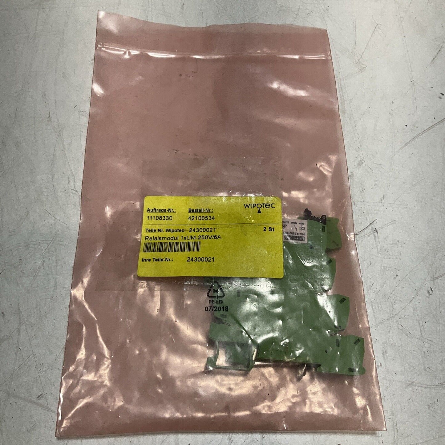 PHOENIX CONTACT PLC-BSP-24DC/21 2961105 CONTACT TERMINAL BLOCK LOT OF 2 U3S