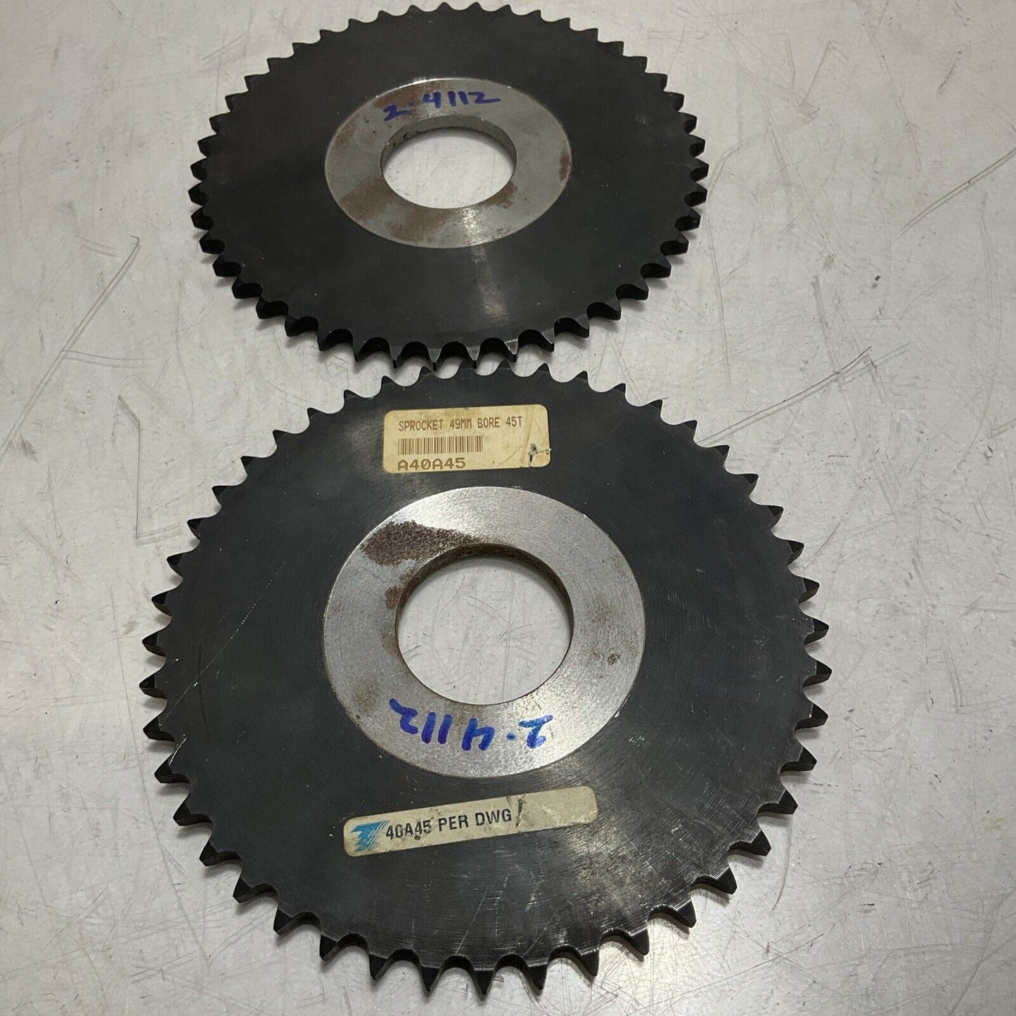 TSUBAKI H40A45 PLAIN BORE TYPE A SINGLE PITCH ROLLER CHAIN SPROCKET QTY2 U3S